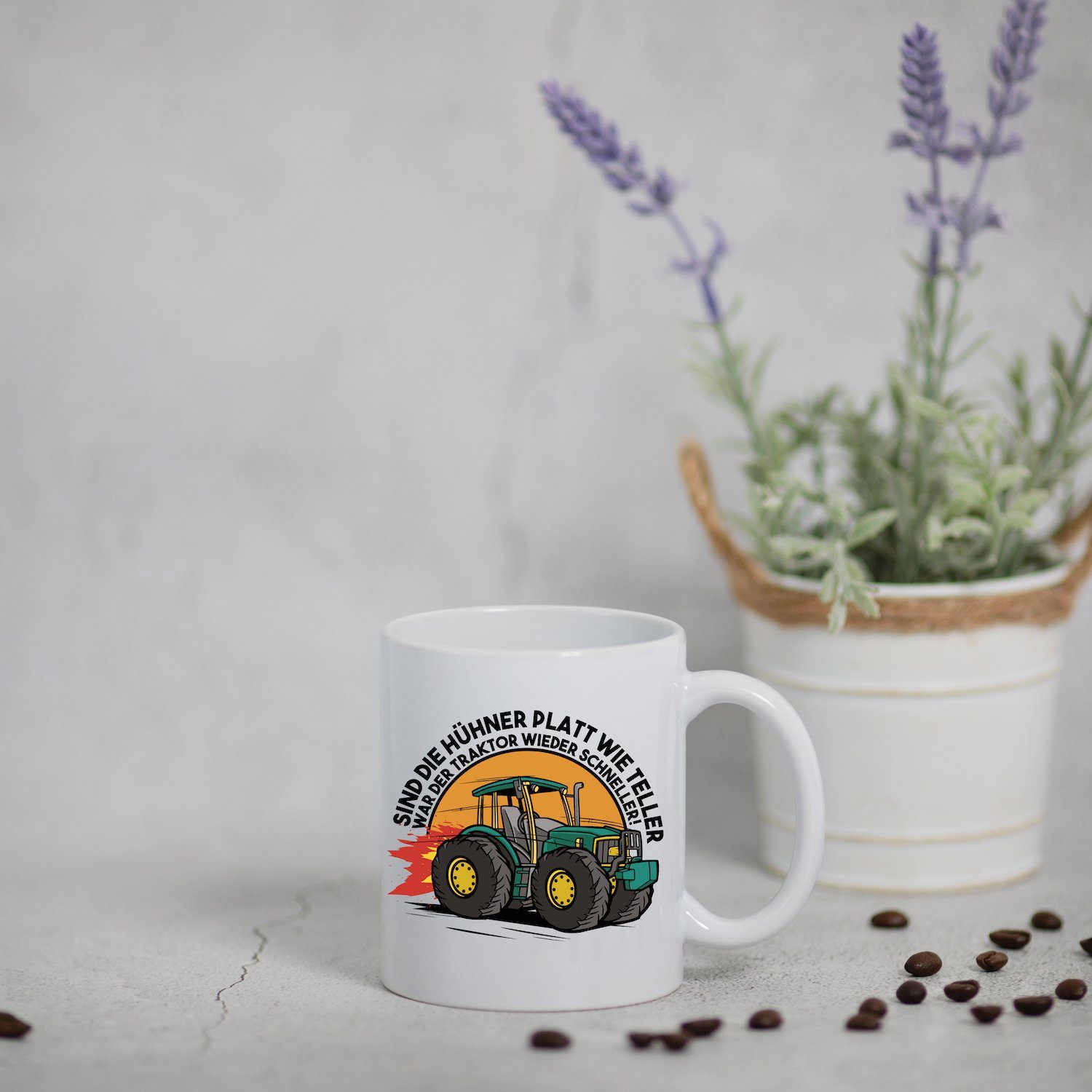 Youth Designz Tasse Traktor Farmer Kaffeetasse Motiv Keramik, lustigem Geschenk, Weiss mit