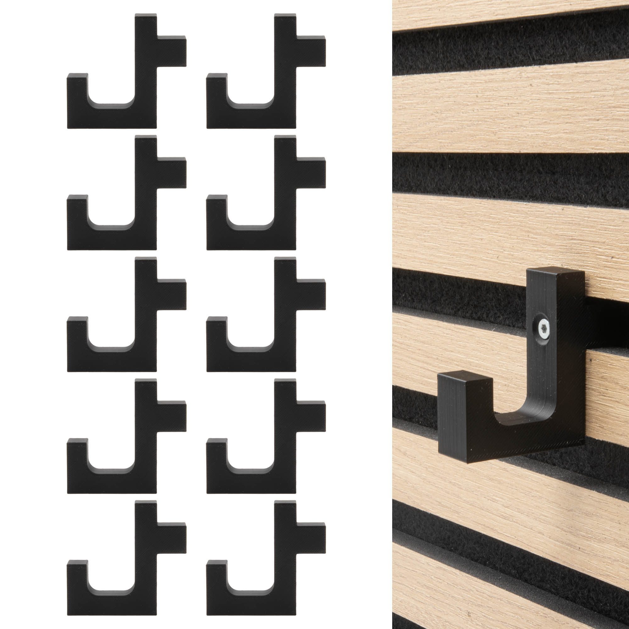 TSB Werk Kleiderhaken Kleiderhaken Garderobenhaken Akustik Paneele, (10-St) günstig online kaufen