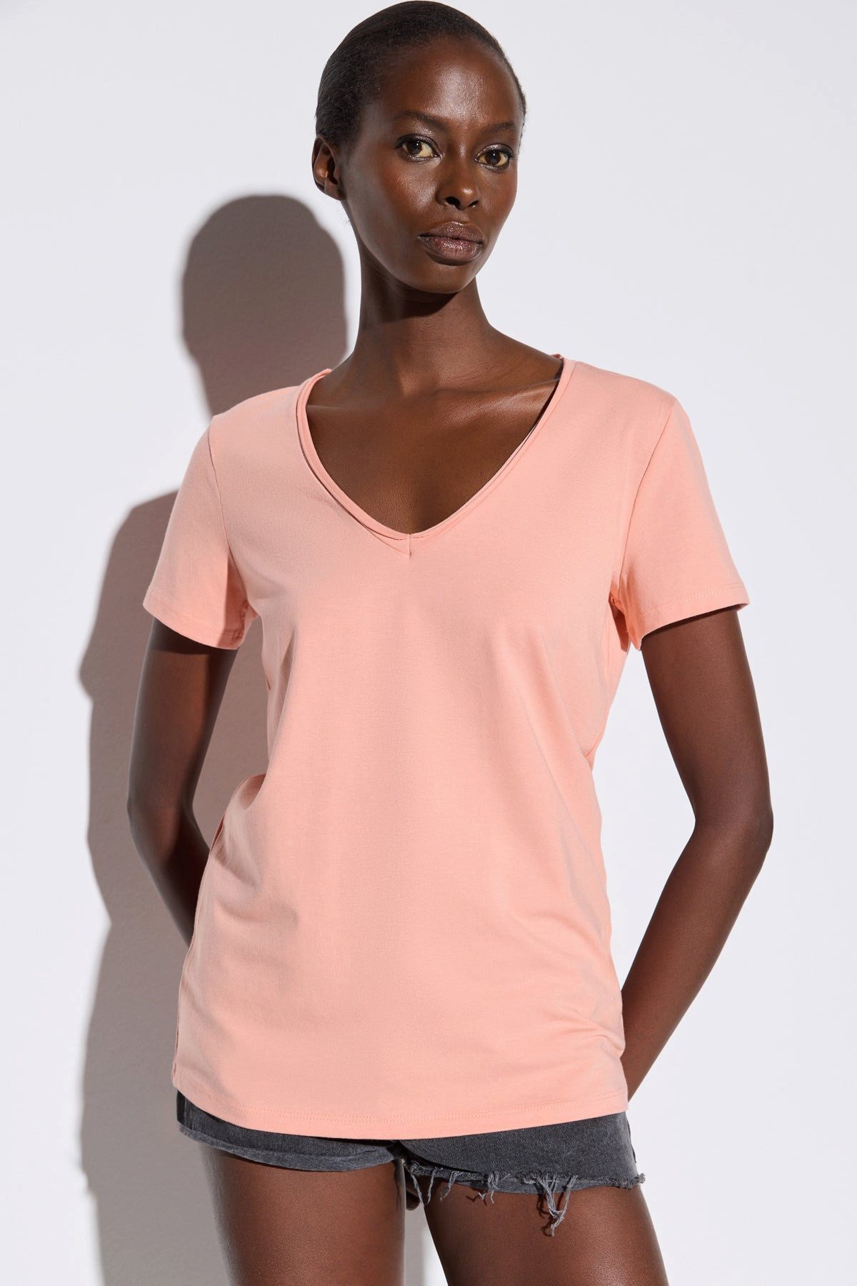 No Matter What T-Shirt V-Ausschnitt Lycra günstig online kaufen