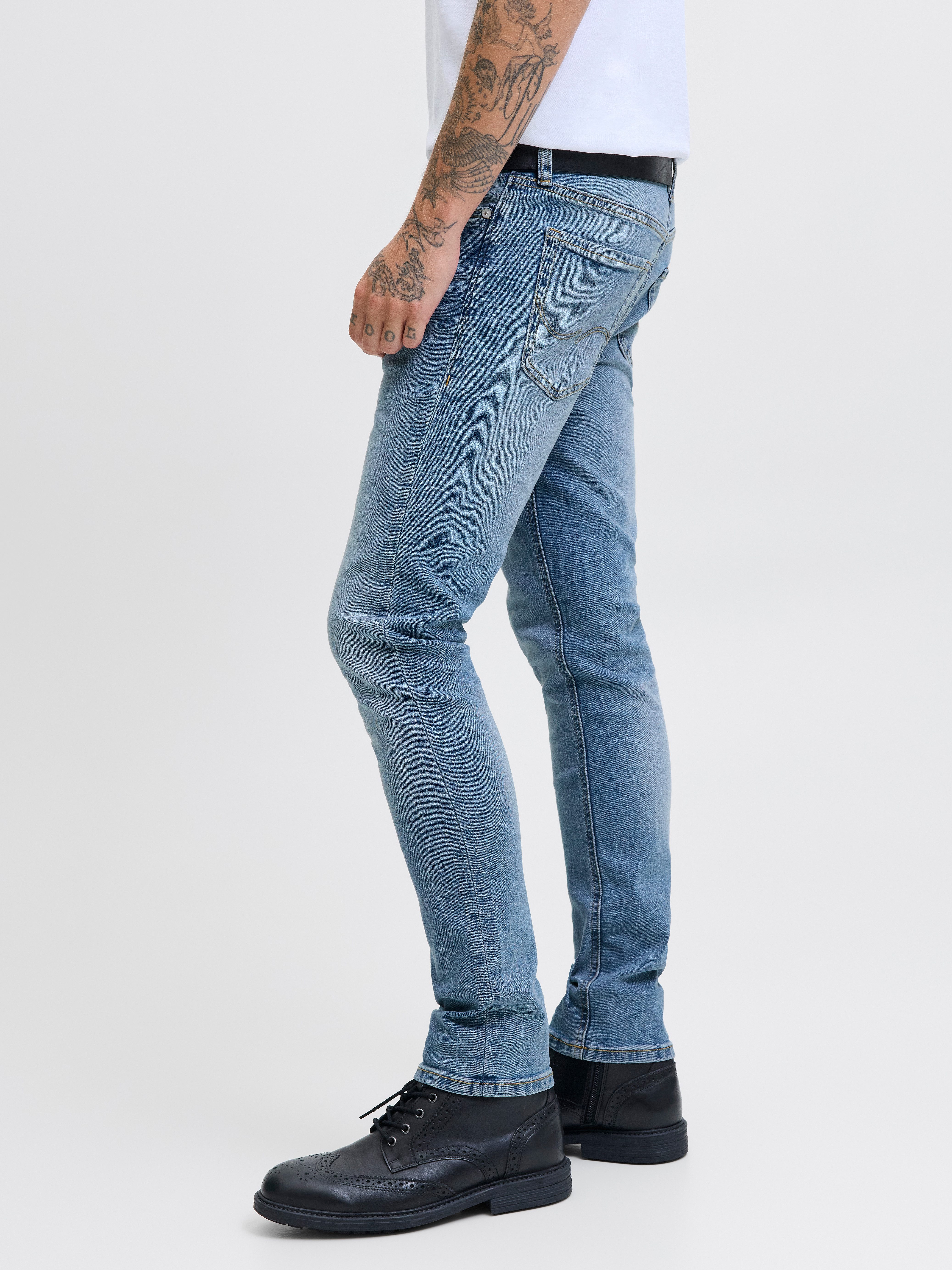 Jack & Jones Slim-fit-Jeans JJIGLENN Jeans mit schmaler Beinform und Stretch für Komfort Baumwollmischung, slim fit