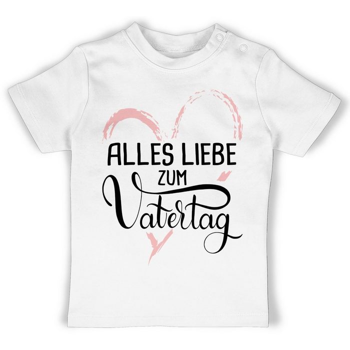 Shirtracer T-Shirt Alles liebe zum Vatertag - Rosa - Geschenk Vatertag Baby - Baby T-Shirt kurzarm alles liebe zum vatertag - geschenk für meinen papa
