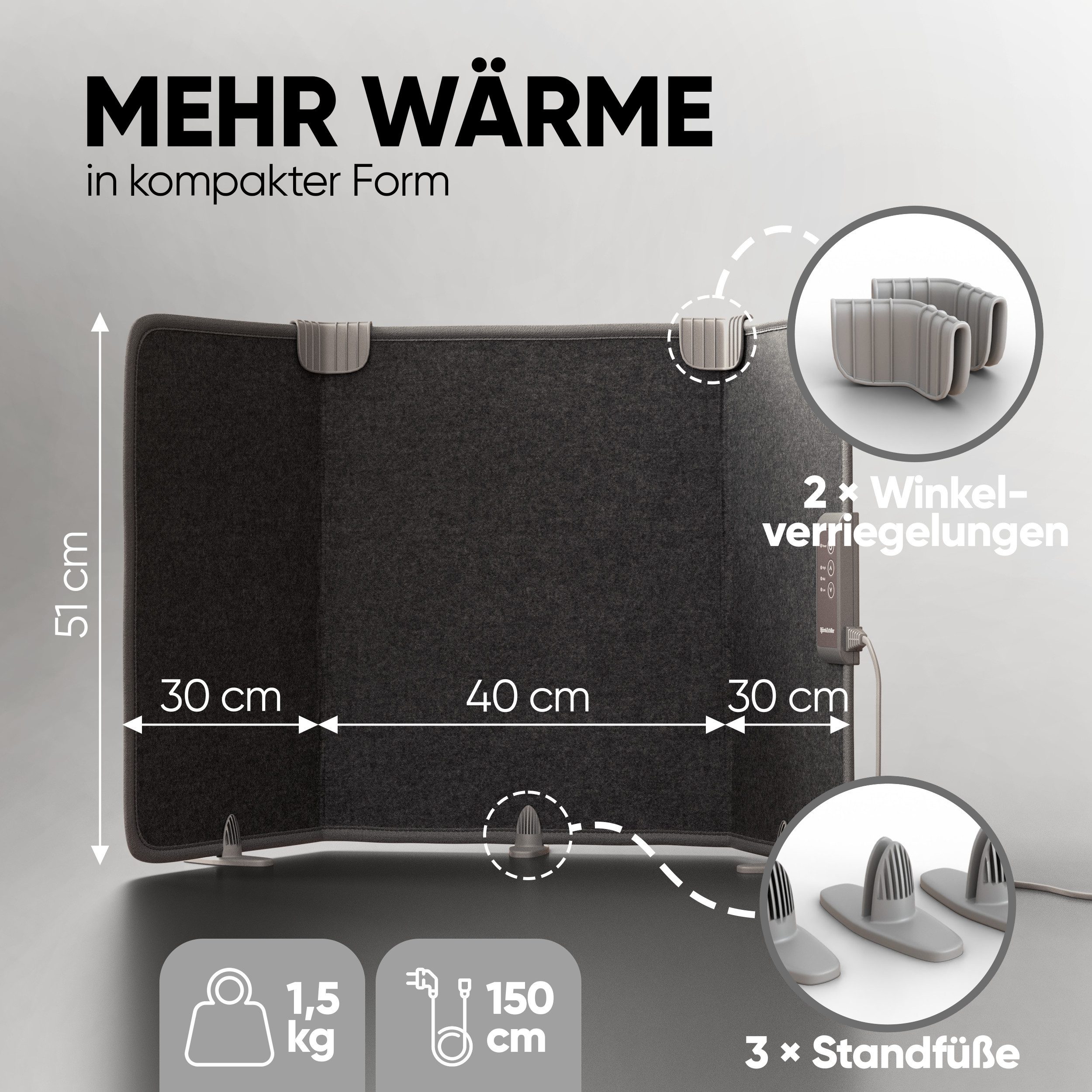 Björn&Schiller Infrarotheizung Heizpaneel 100×51×2 cm– Fußheizung günstig online kaufen