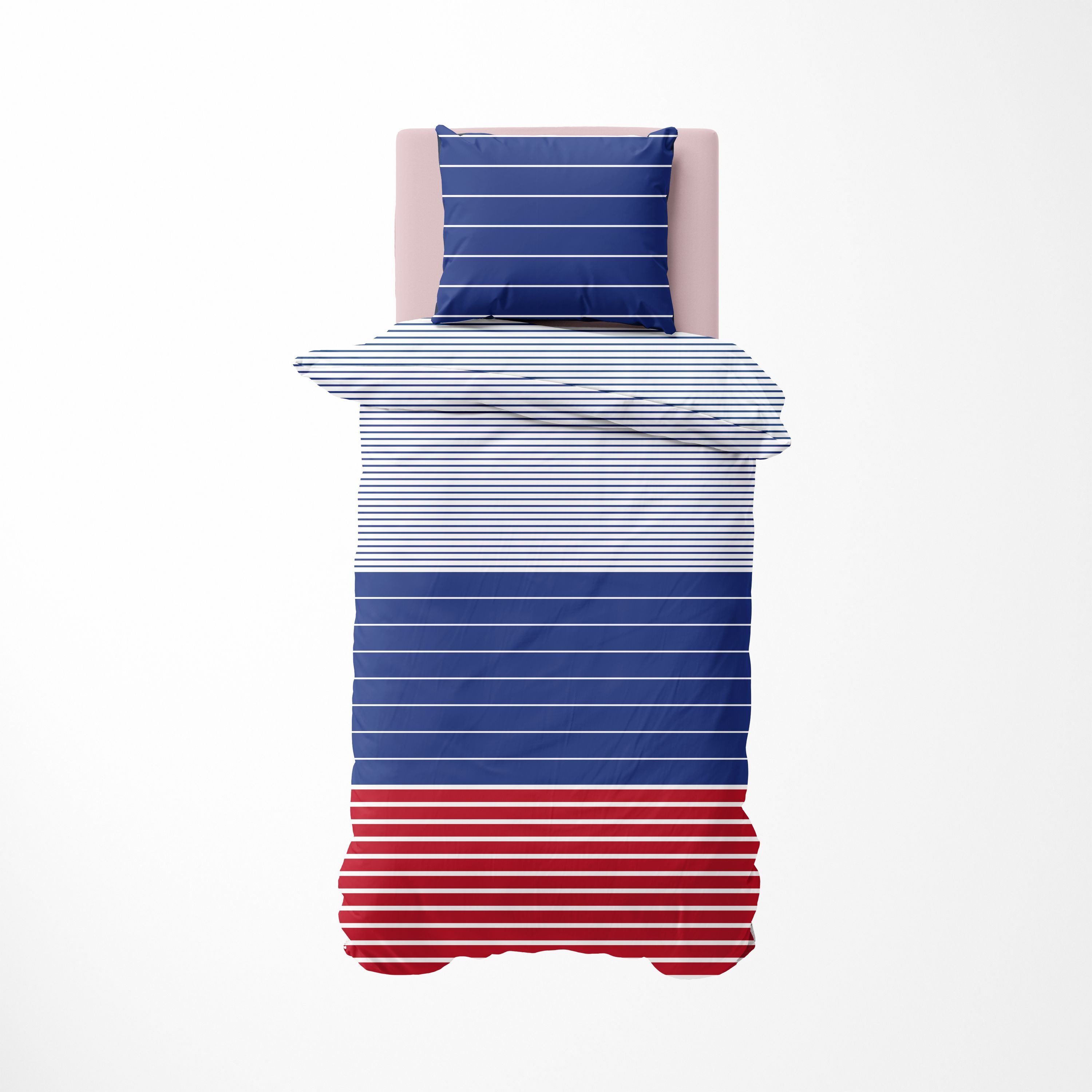 NAUTICA HOME Bettwäsche Nautica, Renforcé, 2 teilig, verschiedene Streifen, maritime Optik, blau,weiß,rot