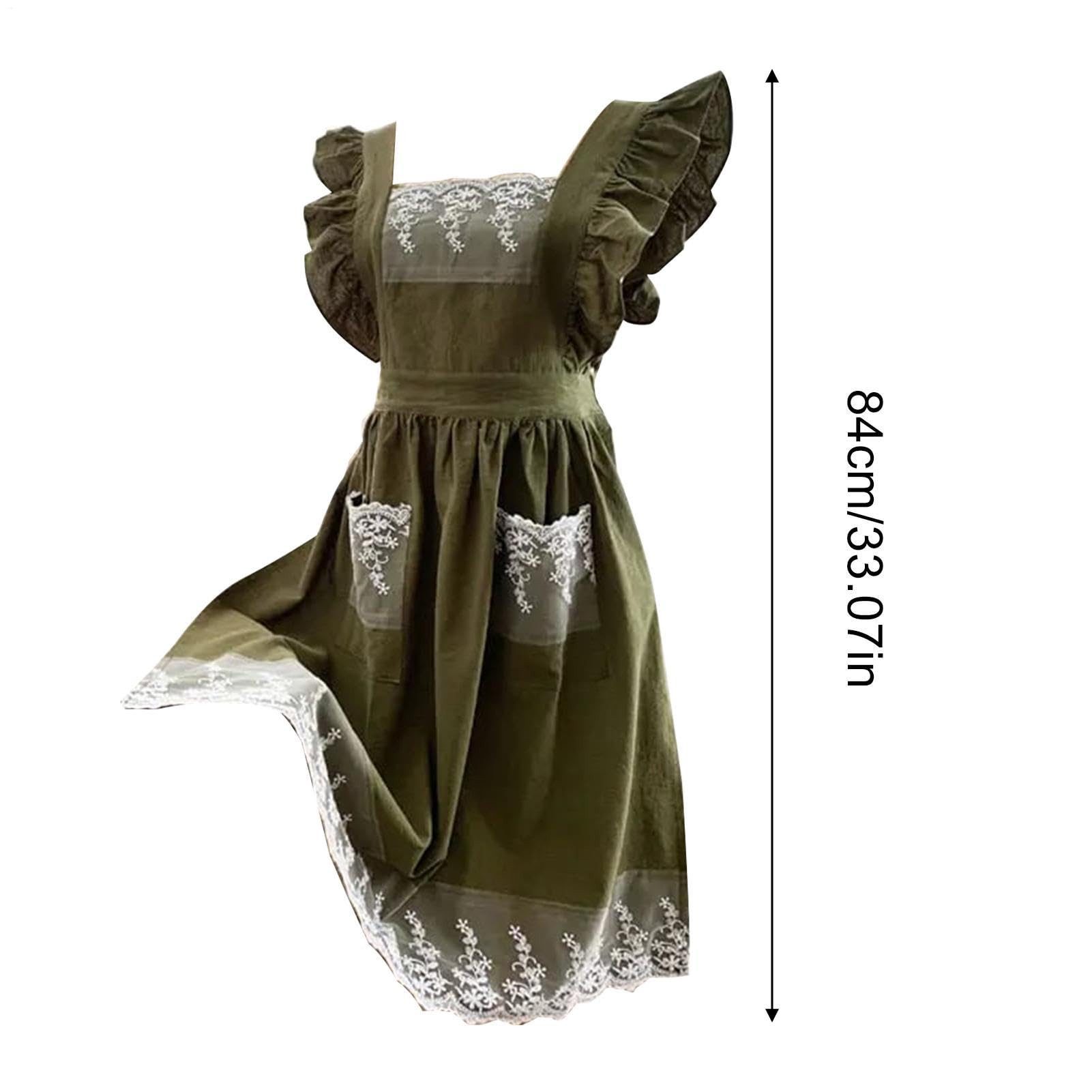 Agger Kochschürze Küchenschürzen für Damen Damenkleider-Gartenarbeitsschürze, (Elegant verstellbar mit Taschen), Zum Kochen, Backen, Reinigen, Arbeiten, Malen, Garten
