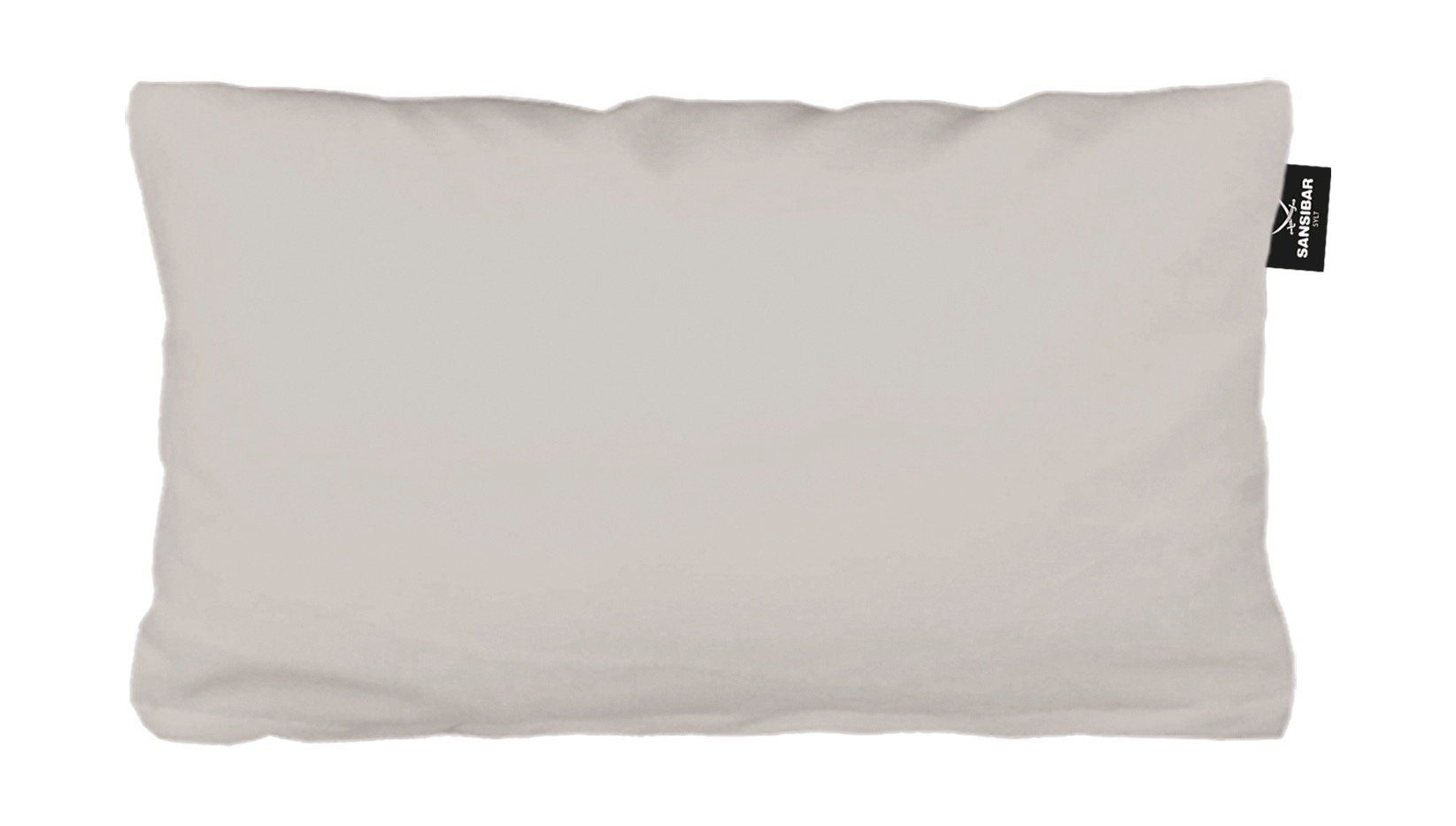 Kissenhülle Kissenhülle Uni Jersey Kissenhülle, 40x80 cm, Sansibar Sylt, mit edlem Sansibar Fähnchen am Steg, perfekter, faltenfreier Sitz