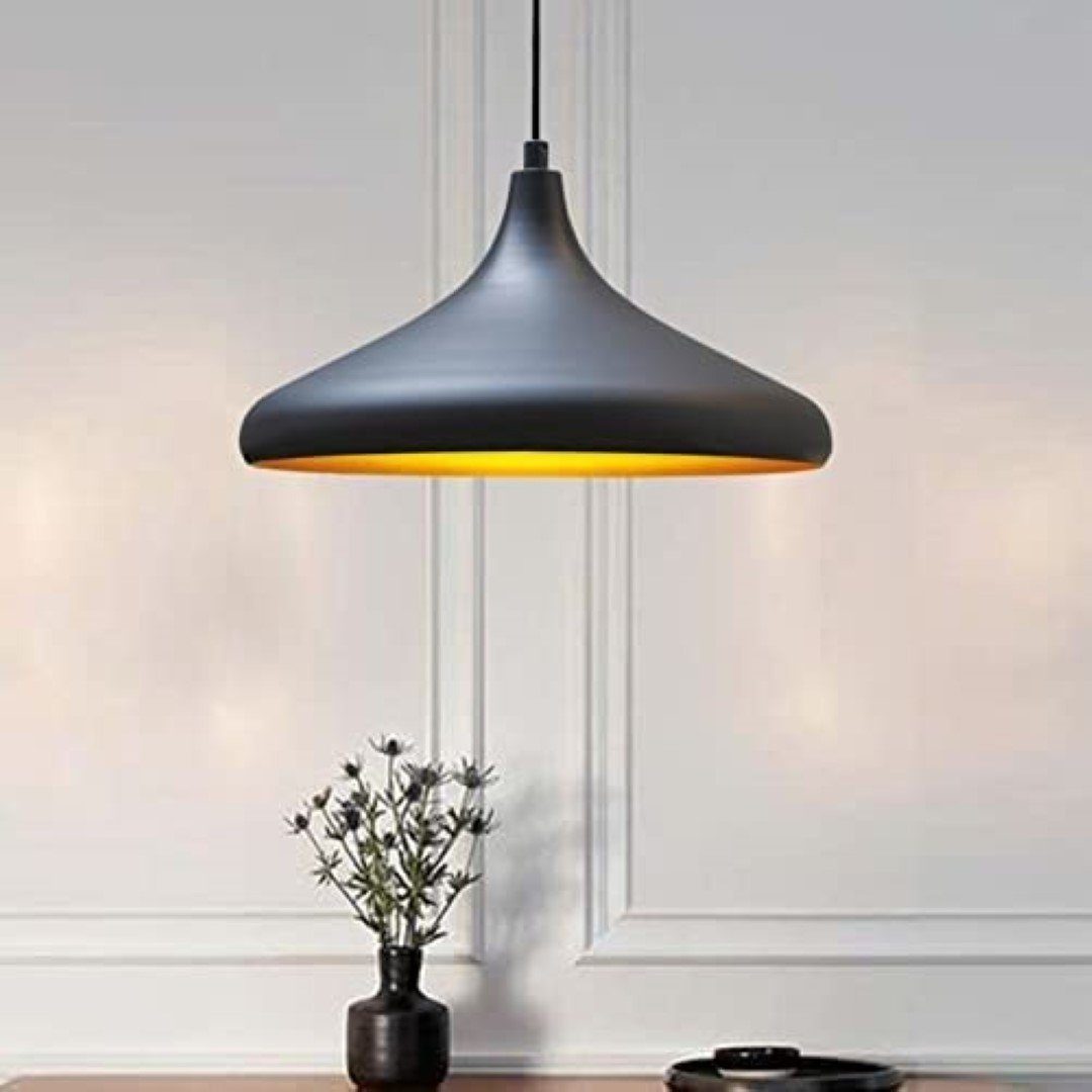Bamyum Leuchtmittel E27 Moderne cm Lampe, Metall Bamyum Schwarz Pendelleuchte ohne 35 Durchmesser Pendelleuchte
