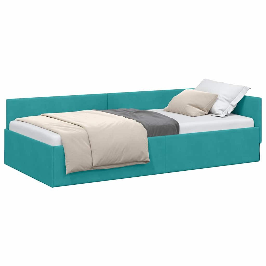 vidaXL Bett Eckbettgestell Türkis 80 x günstig online kaufen