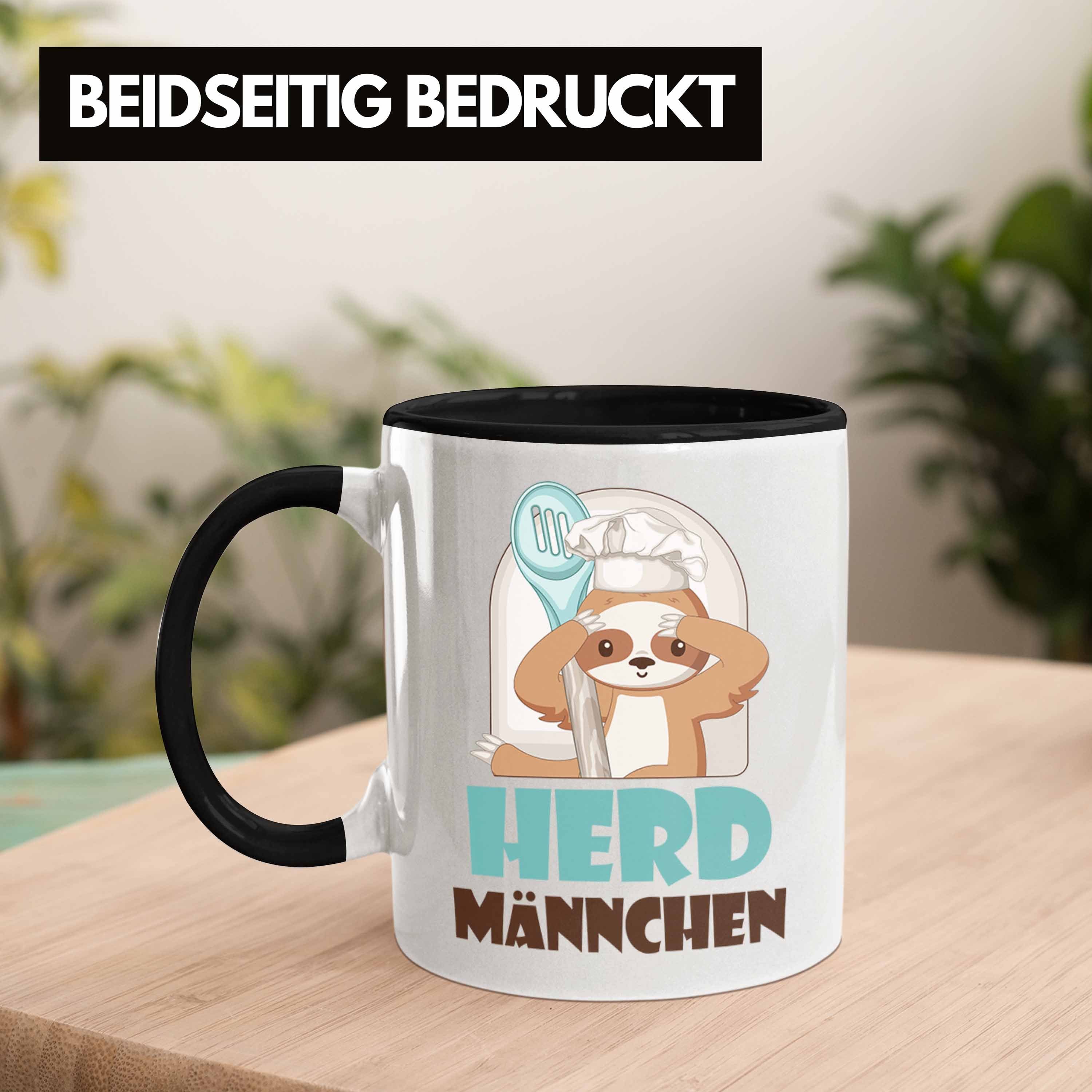 - Schwarz Herd-Männchen Koch Tasse Tasse Trendation Geschenk für Köche Geschenkiee Trendation