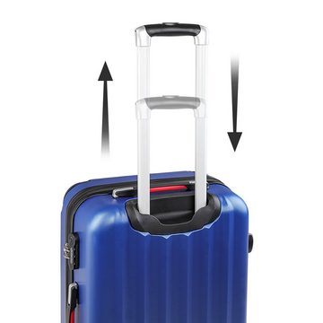 Deuba Hartschalen-Trolley, 4 Rollen Rollen, MONZANA® Koffer Baseline Handgepäck ABS Hard Case Gehäuse gummierte