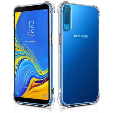 CoolGadget Handyhülle Anti Shock Rugged Case für Samsung Galaxy A7 2018 6 Zoll, Slim Cover mit Kantenschutz Schutzhülle für Samsung A7 2018 Hülle