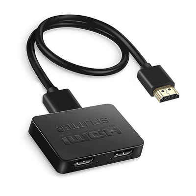 GelldG HDMI Splitter, 4K HDMI Splitter 1 in 2 Out Gleichzeitig Audio-Adapter