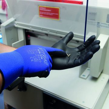 Nitras Nitril-Handschuhe 6240 Skin Nylon-Strickhandschuhe, PU-Beschichtung - 12 Paar (Spar-Set)