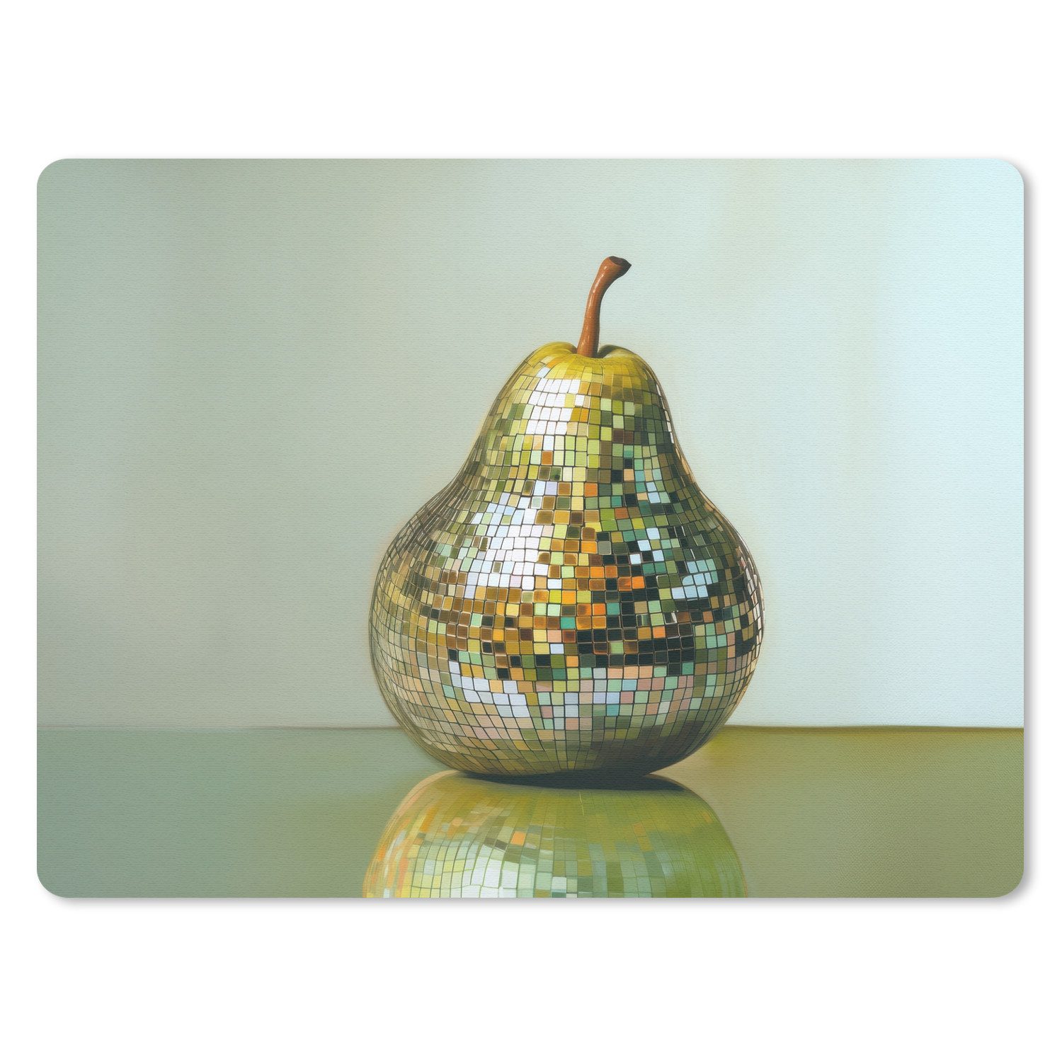 MuchoWow Mauspad Obst - Disco - Kunst - Glitzer (1-St), Gaming, Mousepad Klein, Büro Zubehör, Mausunterlage, 23x19 cm