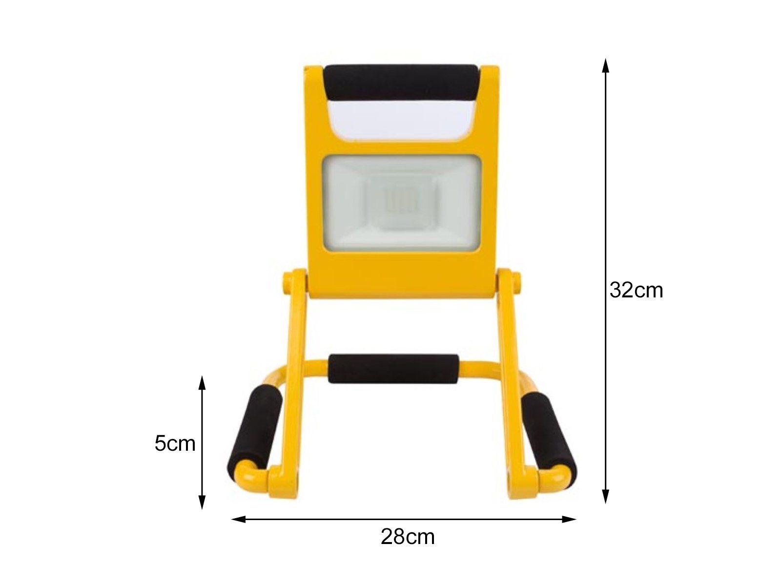 Arbeits PEREL Handlampen Bau-Leuchten IP LED Baustrahler, Akku Neutralweiß, LED integriert, fest 44 2x 10W Werkstatt-Lampen