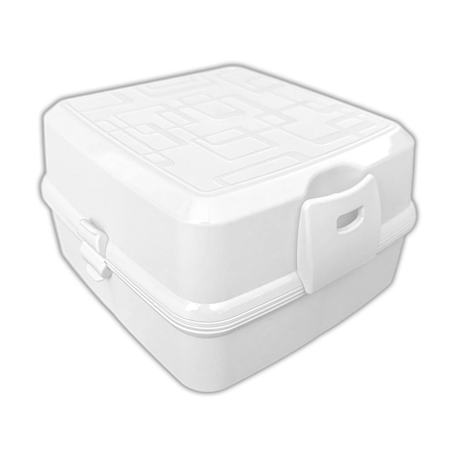 HAC24 Lunchbox Brot- und Lunchbox mit 4 Fächern Vesperdose Brotdose Vorratsbox, Kunststoff, 1400ml, Inkl. Gabel & Löffel
