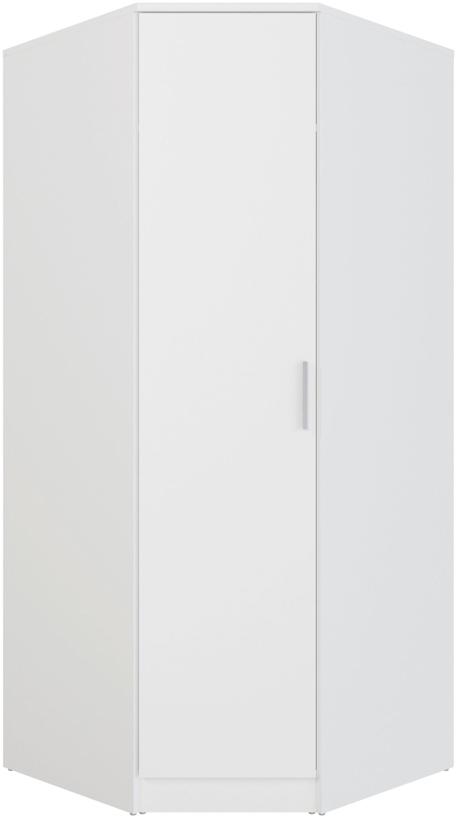 FORTE Eckkleiderschrank Kleiderschrank, perfekte Ecklösung, einfache Montage B/H/T 80,4/181/80,4, perfekte Ecklösung, FSC