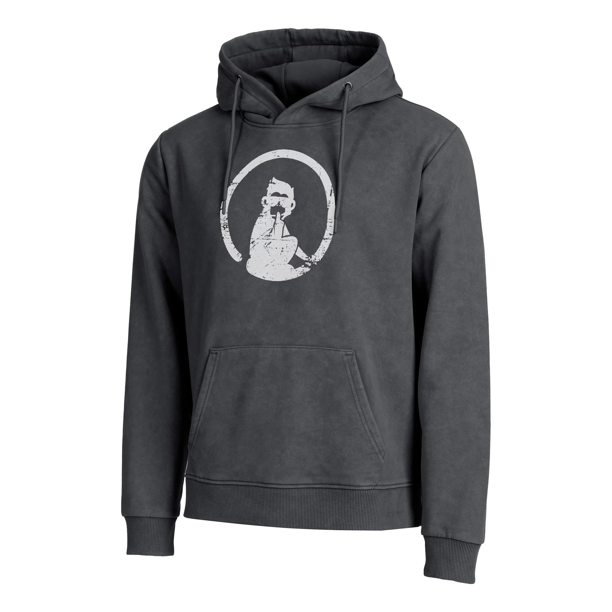 Quiet Please Kapuzensweatshirt Washed Out Loose Fit