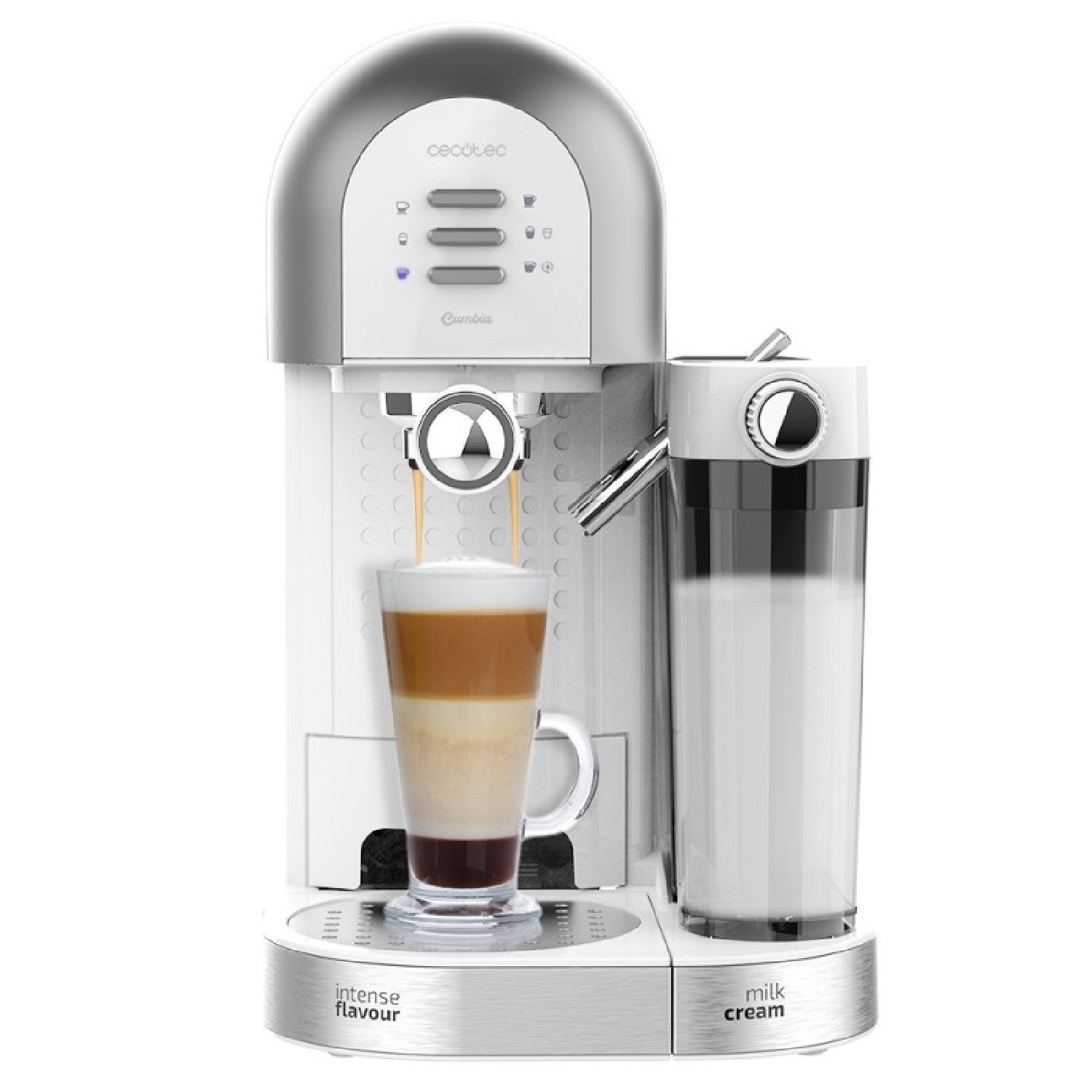 Cecotec Espressomaschine, 1.7l Kaffeekanne, Cumbia Power Instant-Ccino 20 Chic Serie Bianca