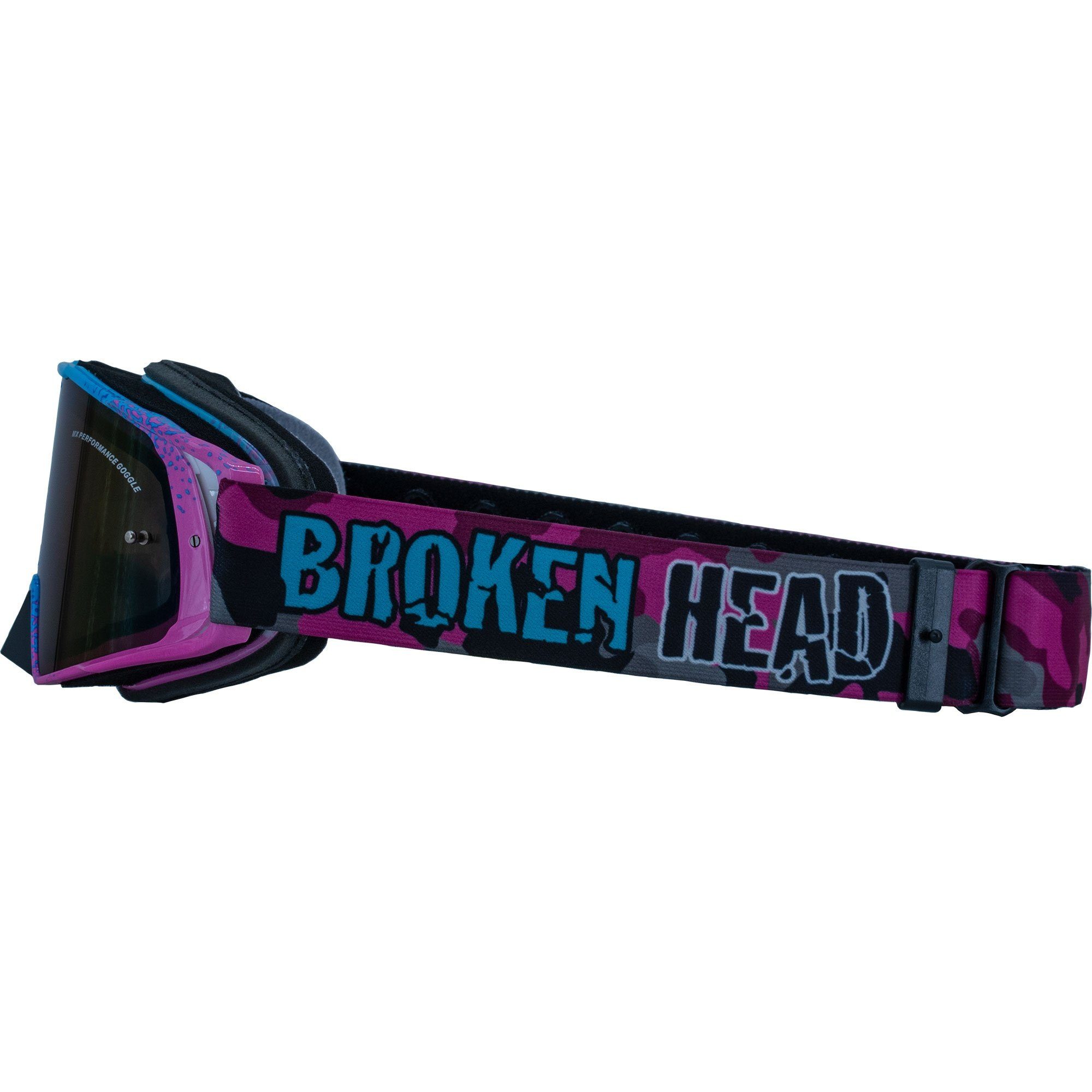 Broken Head Motorradbrille verstellbar Größe MX-Regulator Pink