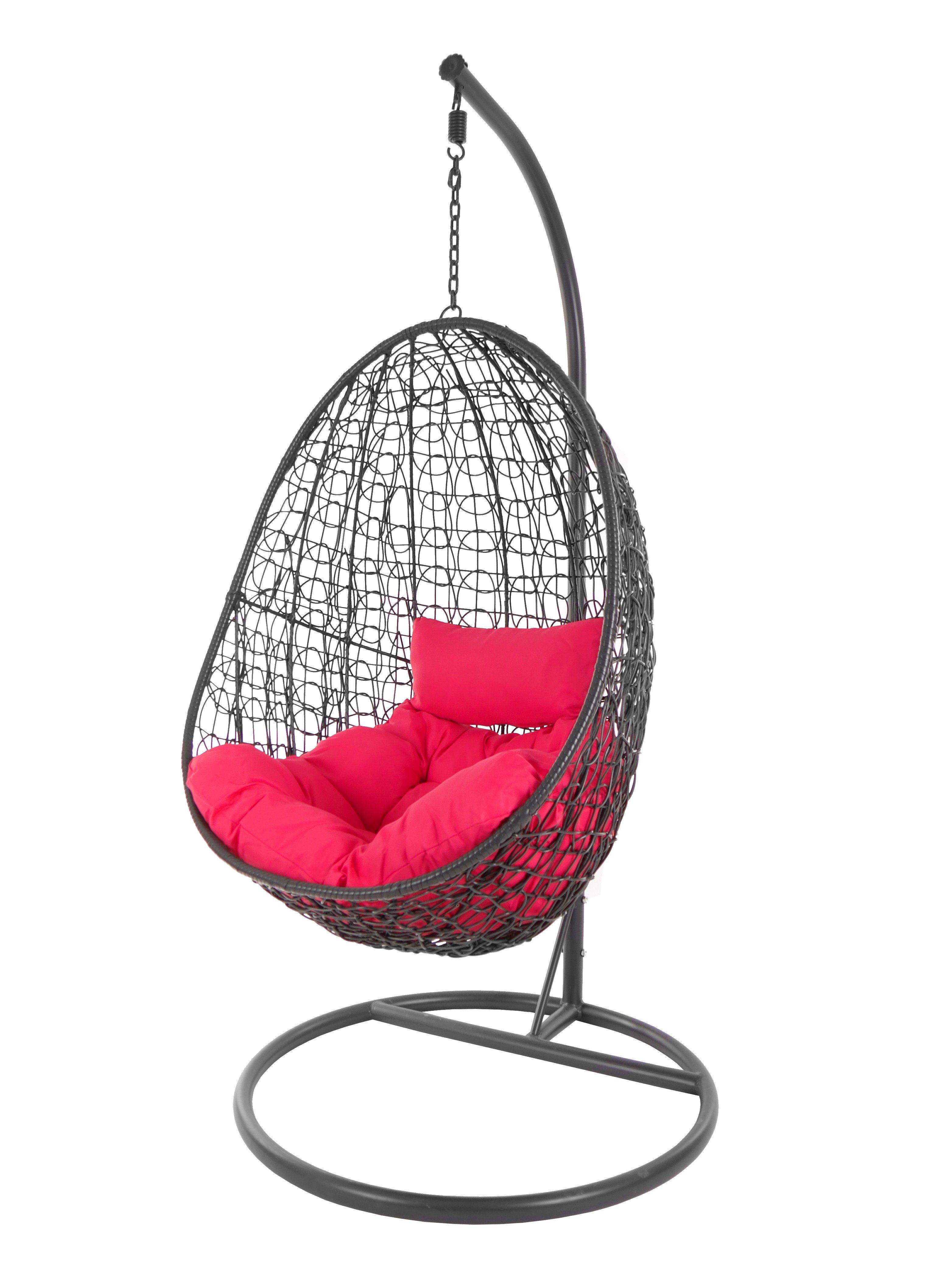 Capdepera hot und Gestell pink mit moderner anthrazit, (3333 Swing Kissen, pink) Loungemöbel Hängesessel Hängesessel KIDEO Chair, Schwebesessel