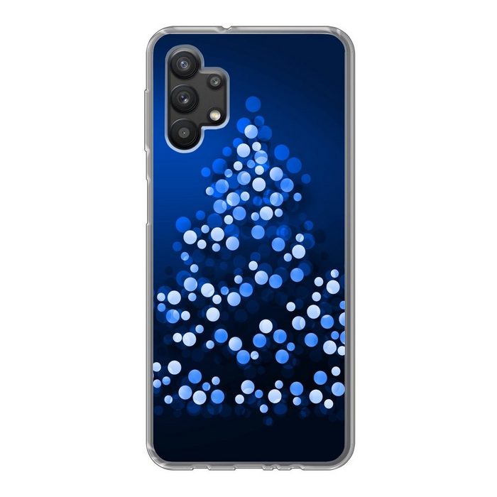 MuchoWow Handyhülle Ein abstrakt beleuchteter Weihnachtsbaum Handyhülle Samsung Galaxy A32 5G Smartphone-Bumper Print Handy