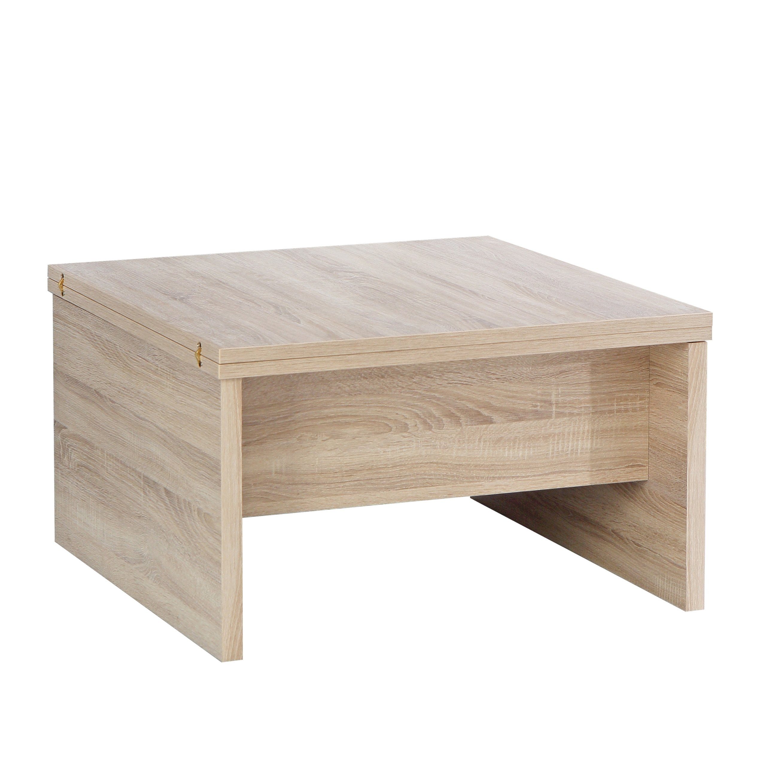 Newroom Couchtisch Sonoma Eiche 80 cm, Couchtisch Sonoma Eiche Modern Wohnzimmertisch Sofatisch Wohnzimmer