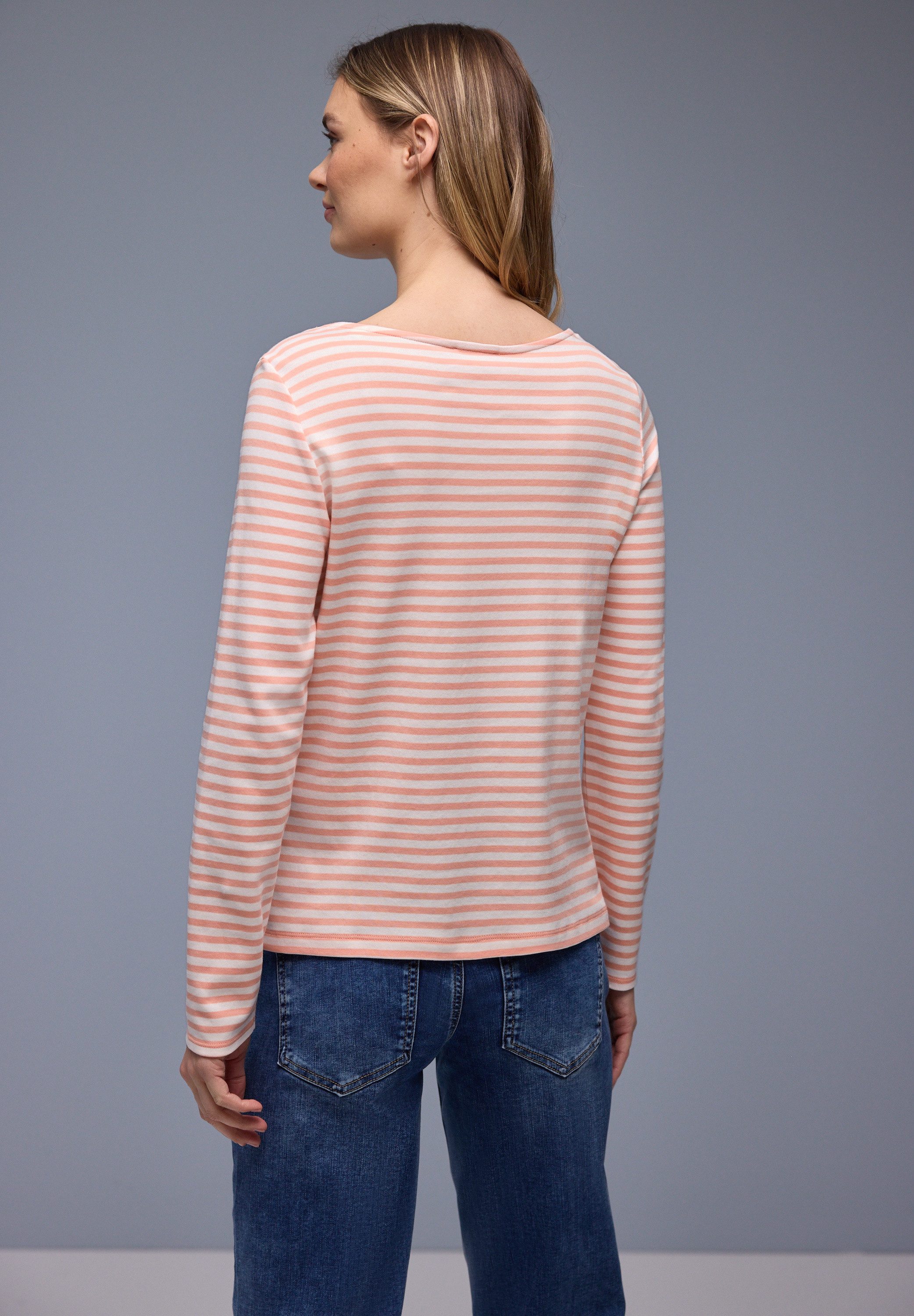 STREET ONE Langarmshirt in Streifen-Optik günstig online kaufen