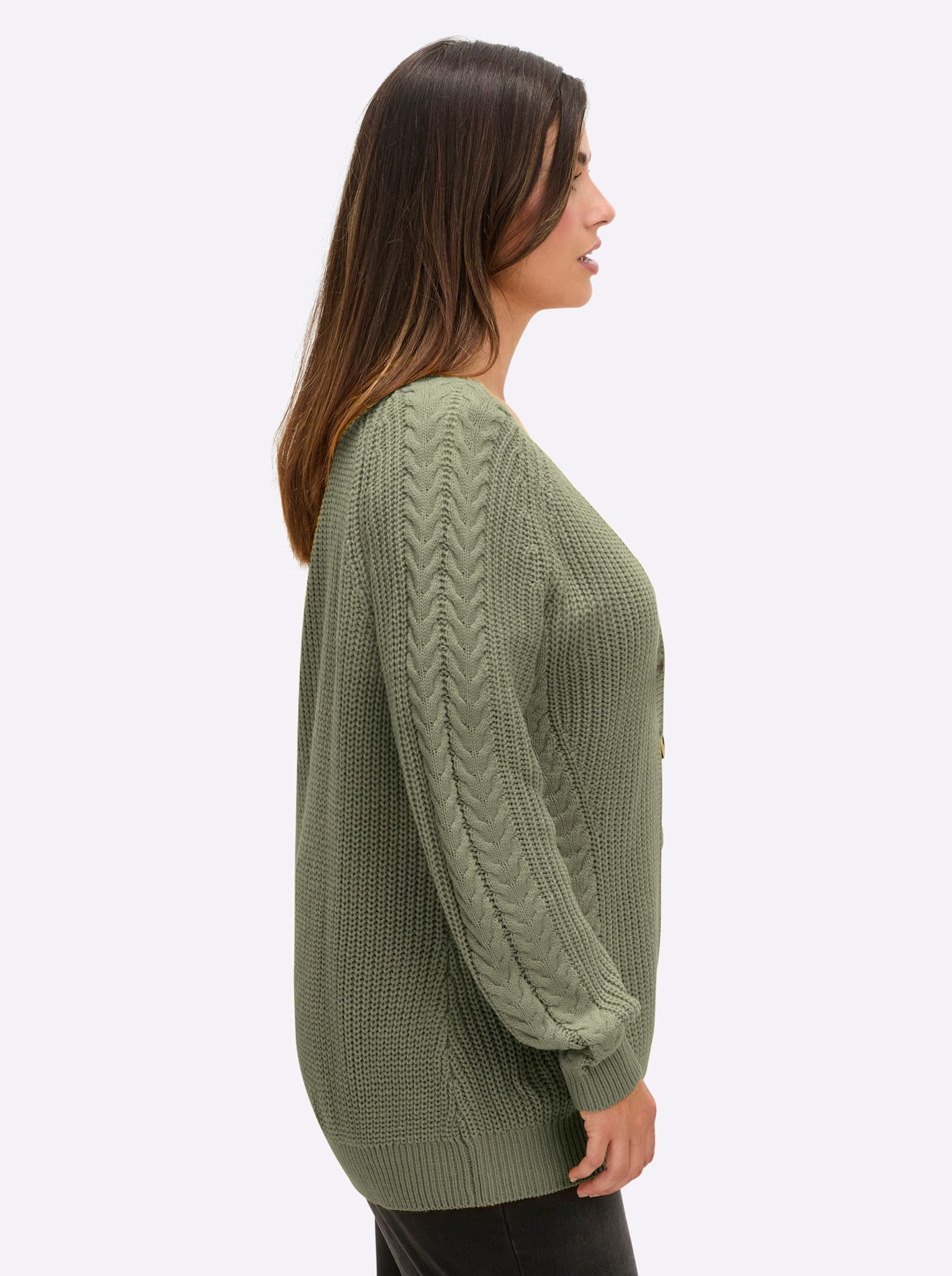 Sieh an! Strickjacke Strickjacke Langarm