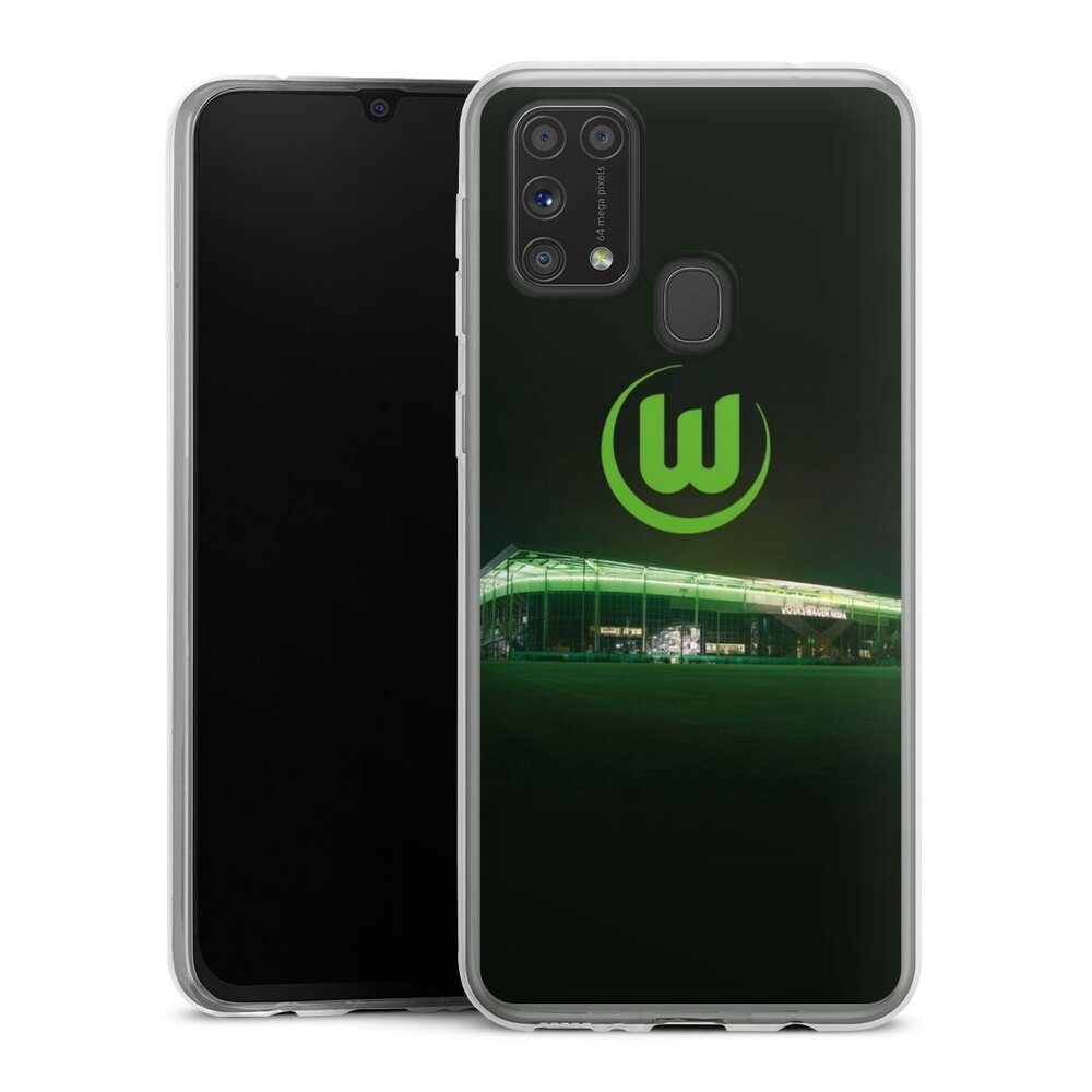 DeinDesign Handyhülle Offizielles Lizenzprodukt VfL Wolfsburg Stadion VfL Wolfsburg Stadion, Samsung Galaxy M31 Slim Case Silikon Hülle Ultra Dünn Schutzhülle