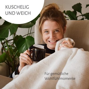 Wolldecke EMMA Premium Kuscheldecke aus 100% weicher Bio-Baumwolle, Decke, RIEMA Germany, weiche Kuscheldecke 150x200cm Made in Germany, nachhaltig, OEKOTEX