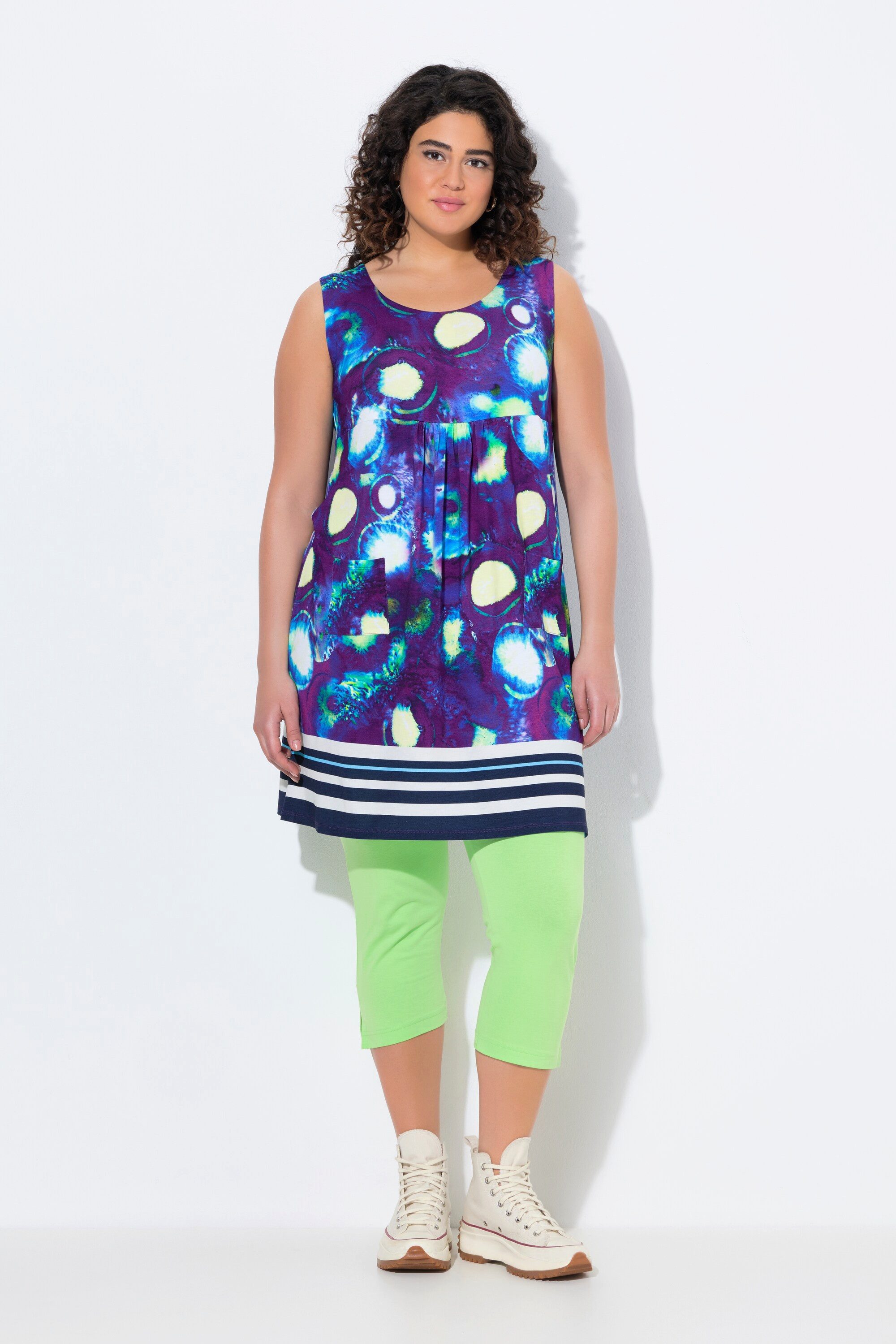 Ulla Popken Jerseykleid Jerseykleid bedruckt A-Linie günstig online kaufen