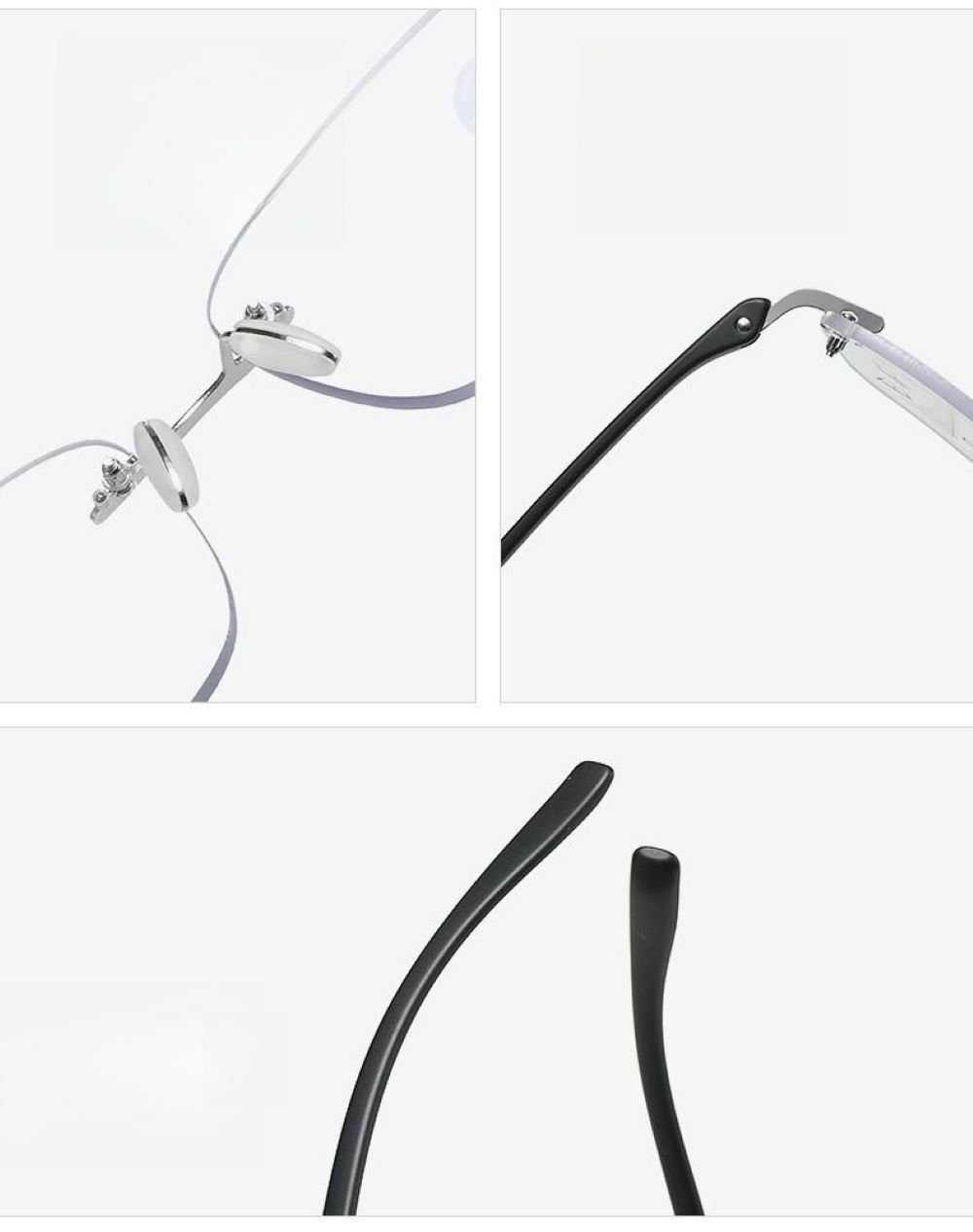 Herrenr Anti-Blaulicht-Progressiv-Multifokalbrille Randlose PACIEA für Brille