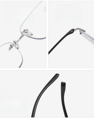 PACIEA Brille Randlose Anti-Blaulicht-Progressiv-Multifokalbrille für Herrenr