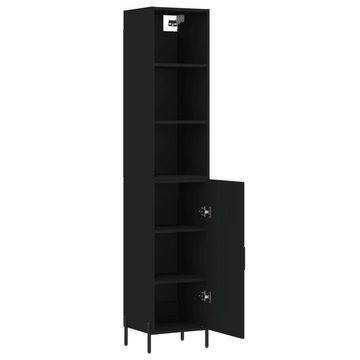 vidaXL Kleiderschrank Regal Highboard Schrank Hochschrank Schwarz 34,5x34x180 cm Holzwerksto