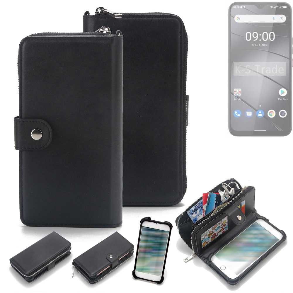 K-S-Trade Handyhülle für Gigaset GS5, 2in1 Handyhülle Schutzhülle & Portemonnee Cover Handy Hülle