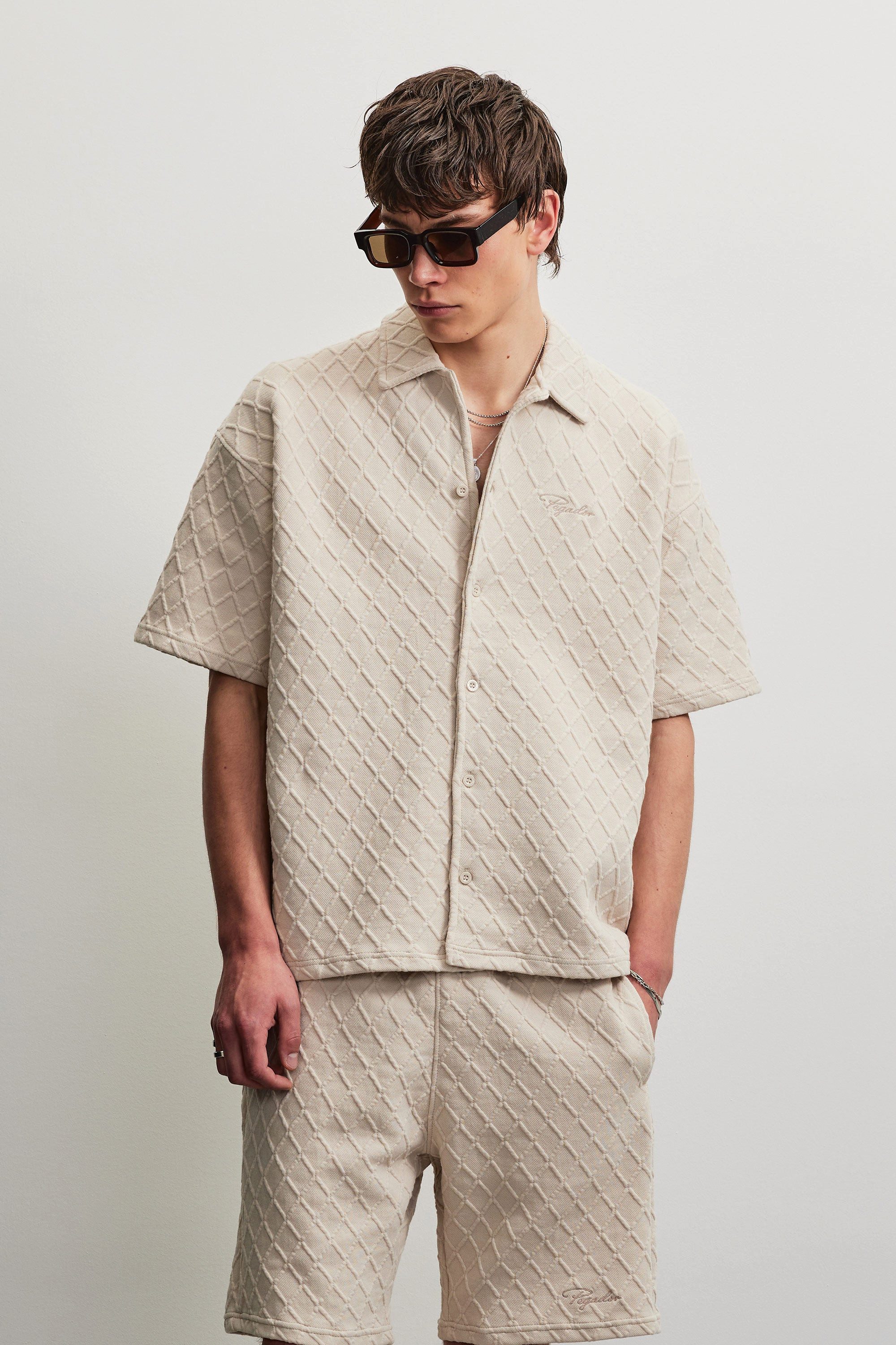PEGADOR Kurzarmhemd JOVREN STRUCTURED SHIRT