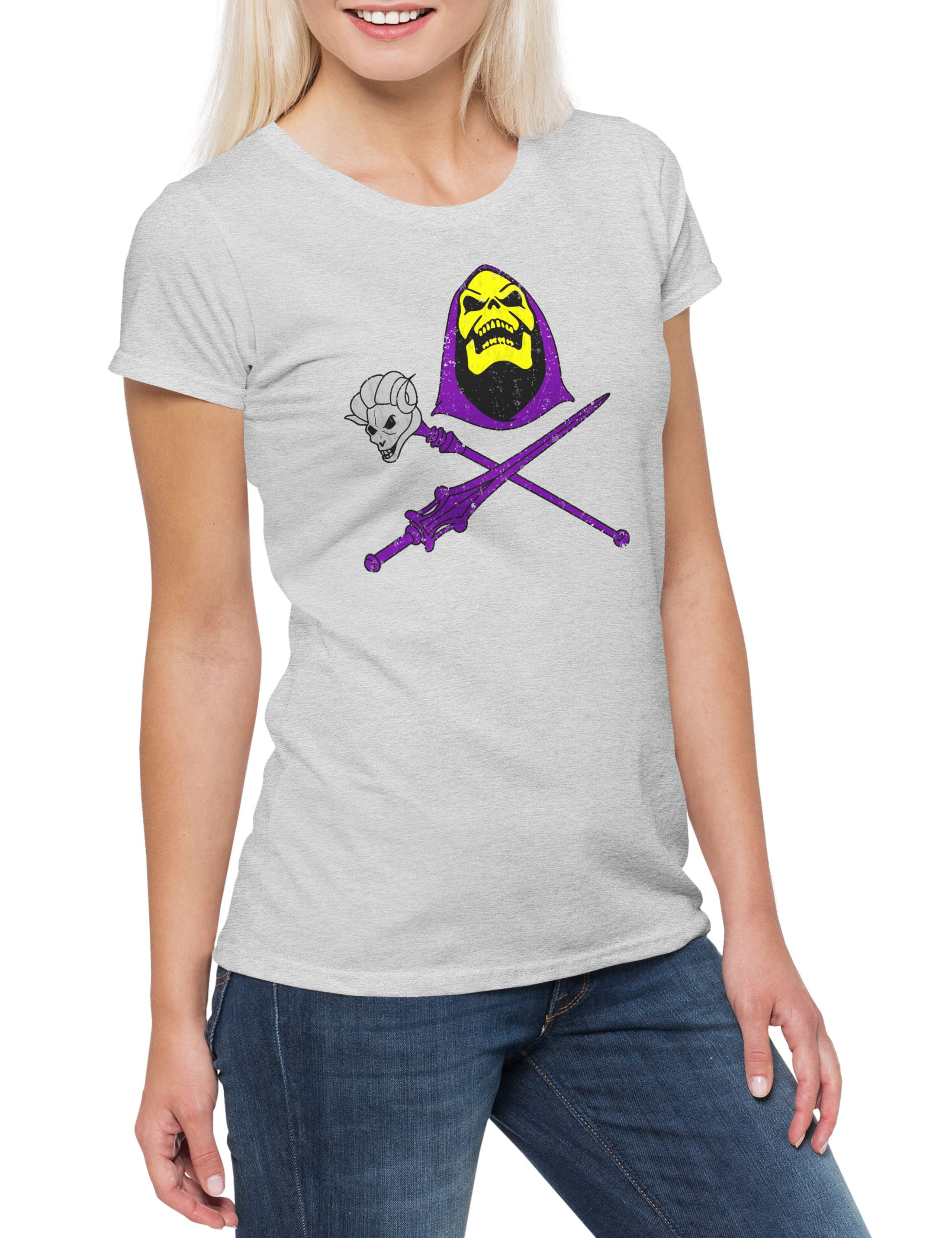 Print-Shirt Skeletor Skull & Weapons Damen T-Shirt Masters Of Kult The Universe