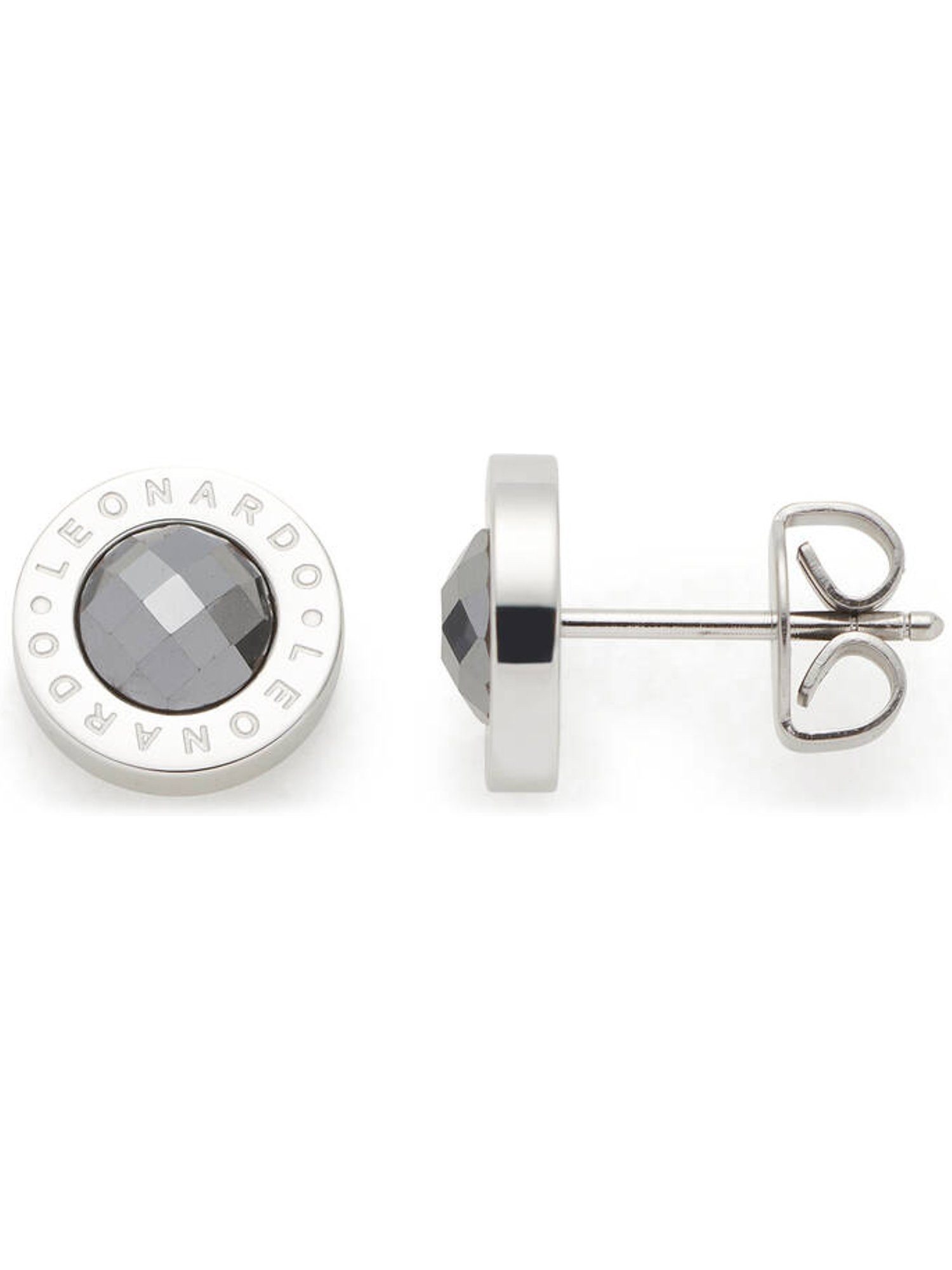 LEONARDO Paar Ohrstecker Leonardo Damen-Ohrstecker Edelstahl Hämatit