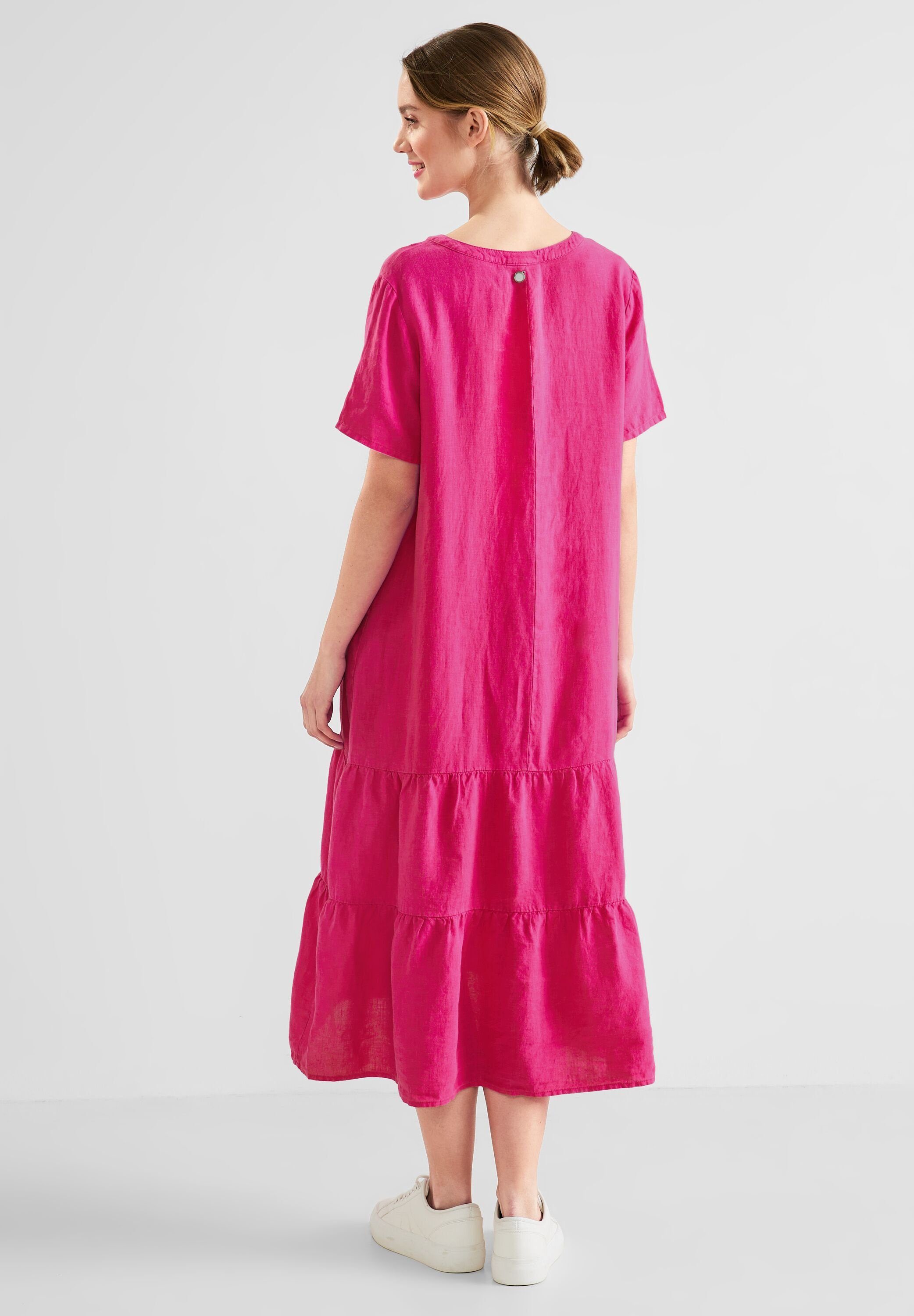 Sommerkleid ONE mit pink oasis STREET Leinenkleid Volants
