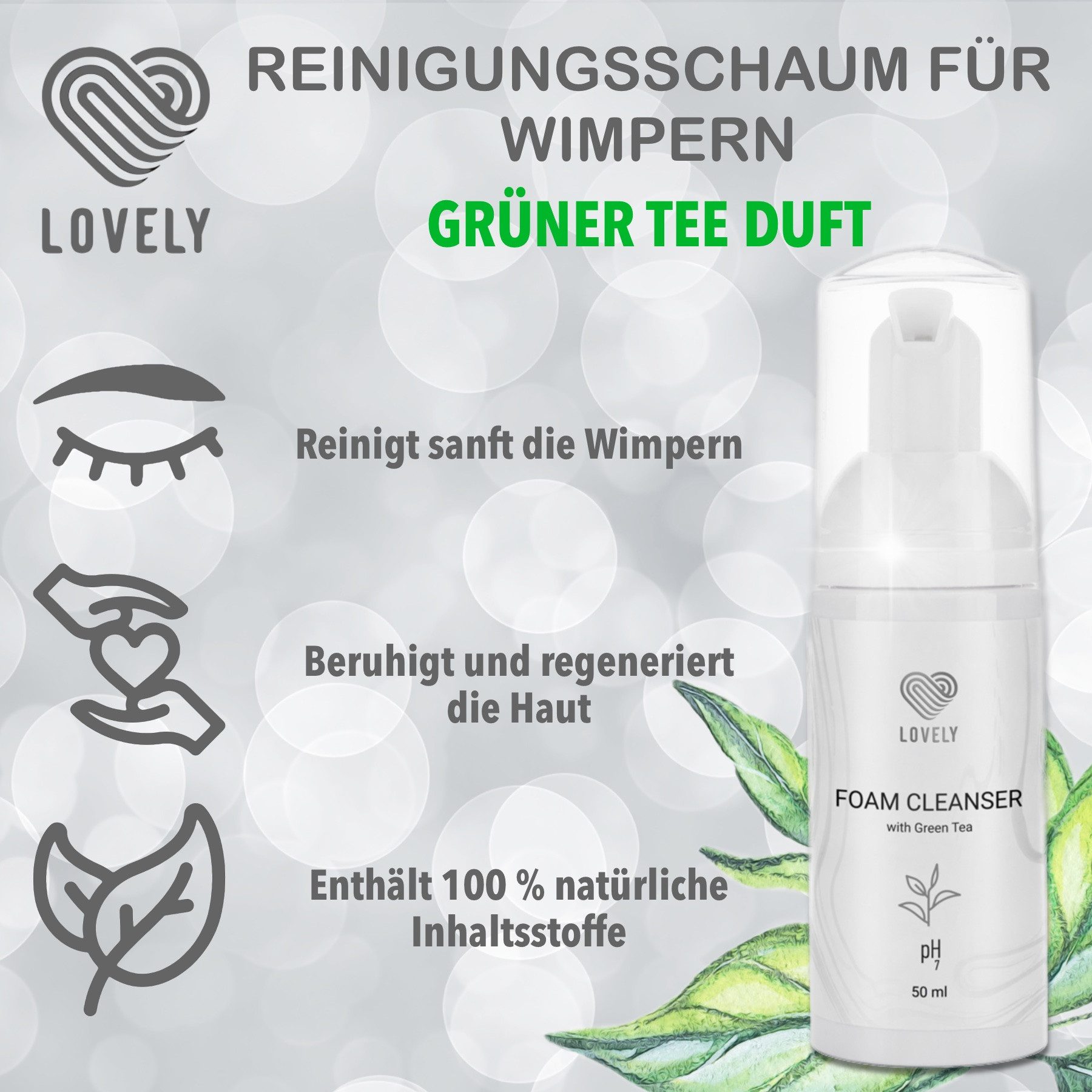 Lovely Wimpernpflege Wimpernshampoo Schaumreiniger für Wimpern