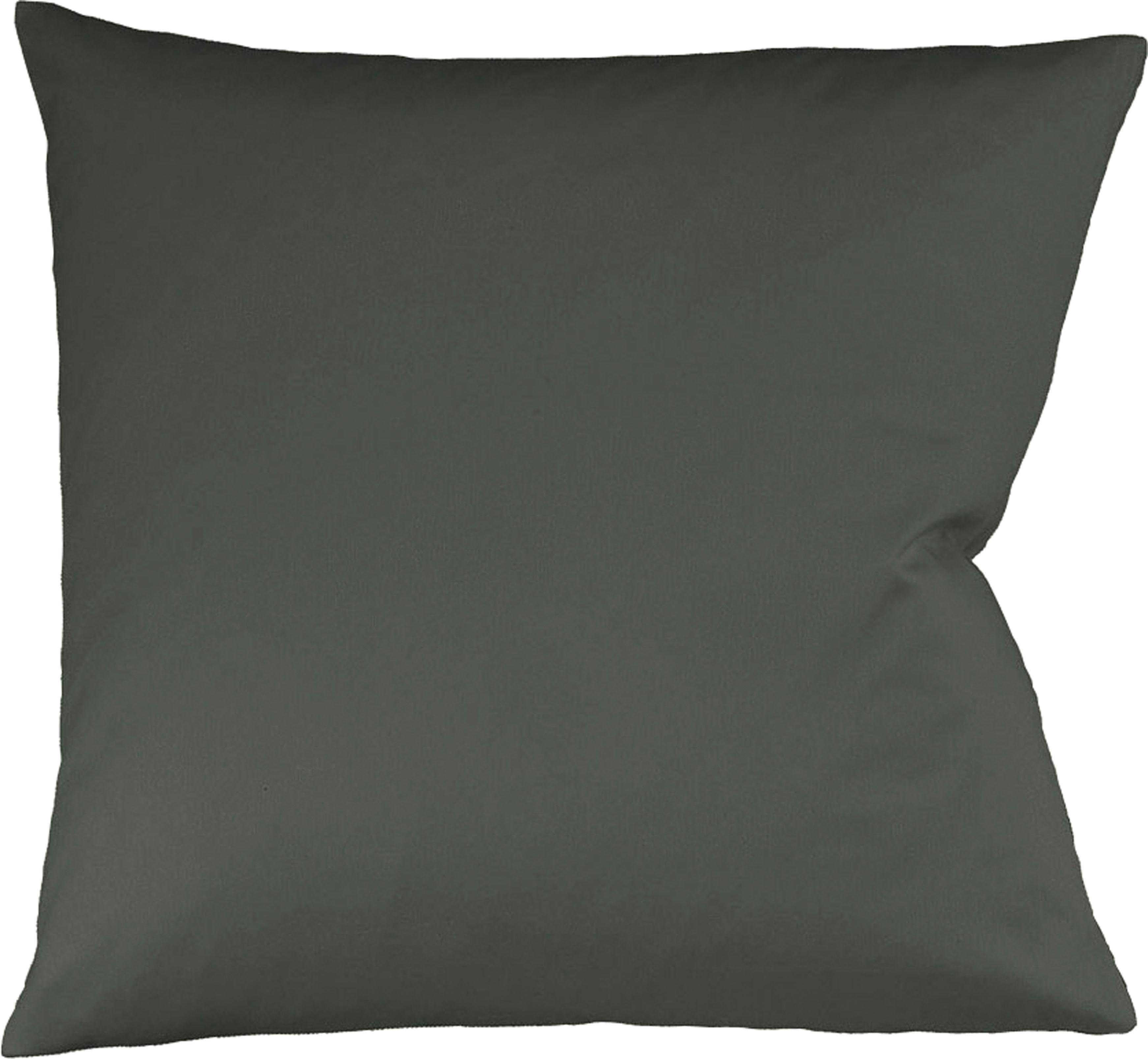 fleuresse Kissenbezug Colours Mako Satin, 100% Baumwolle, mit Reißverschluss, (2 Stück), Mako Satin, glänzend, glatt, Premium Qualität