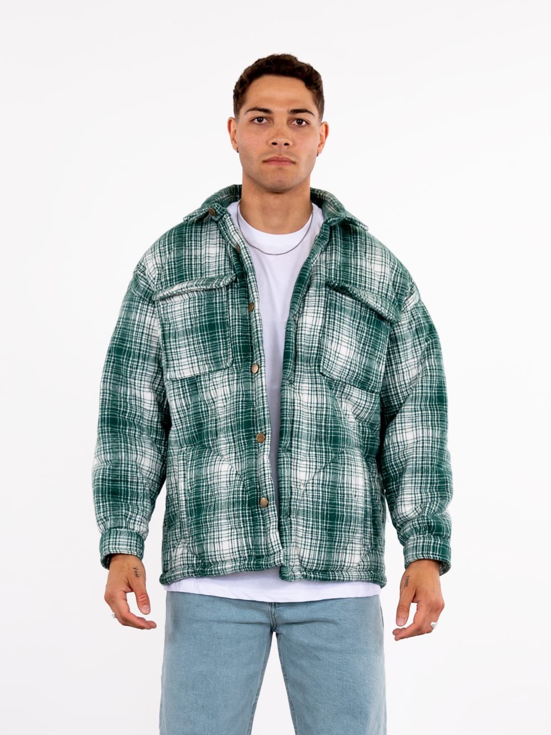 COFI Casuals Hemdjacke Lumberjacket Jacket Kapitone Herren Flanelljacke kariert Hemdjacke