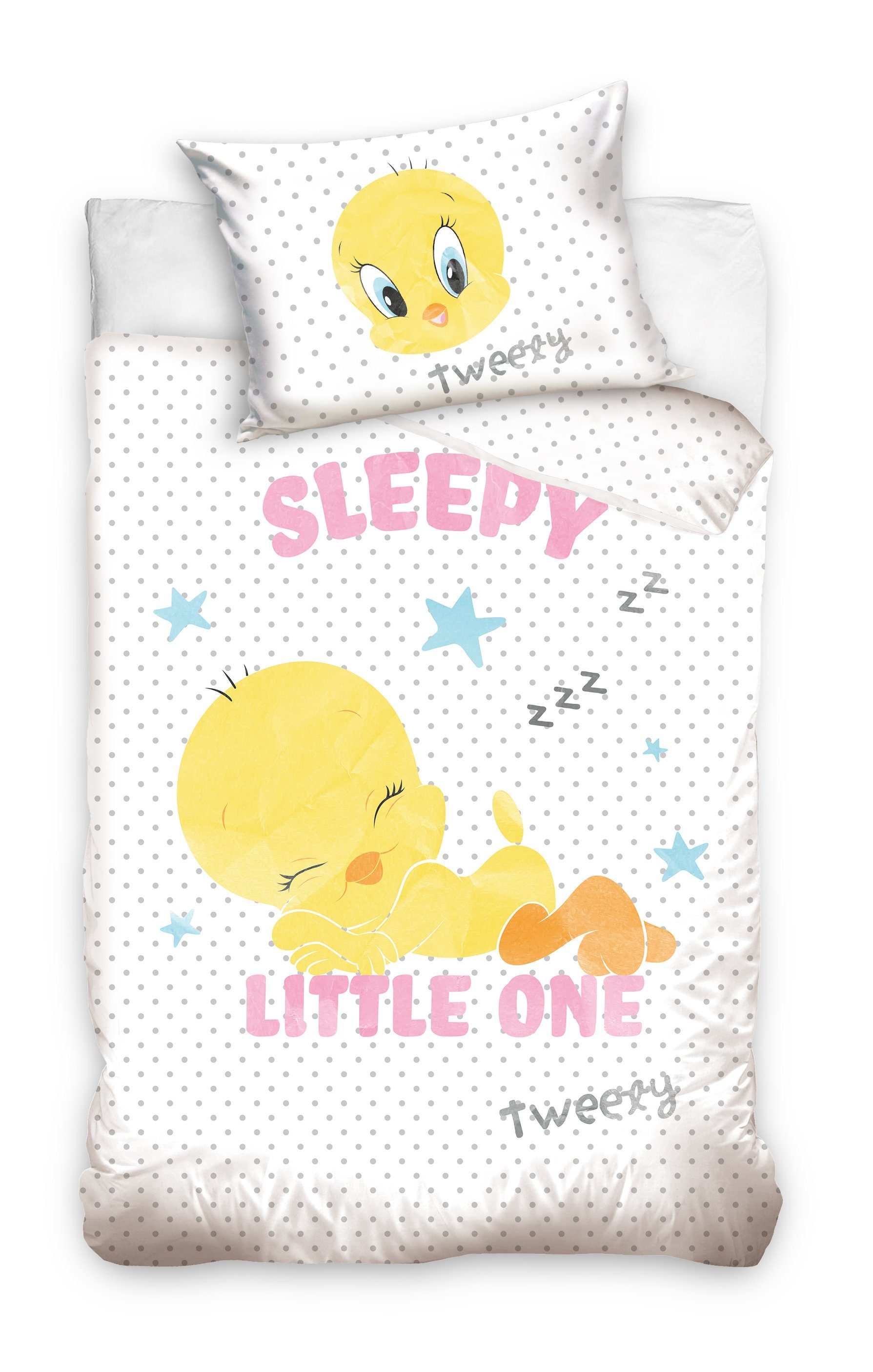 LOONEY TUNES Bettwäsche Looney Tunes Tweety Bugs Bunny Babybettwäsche 100x135 cm