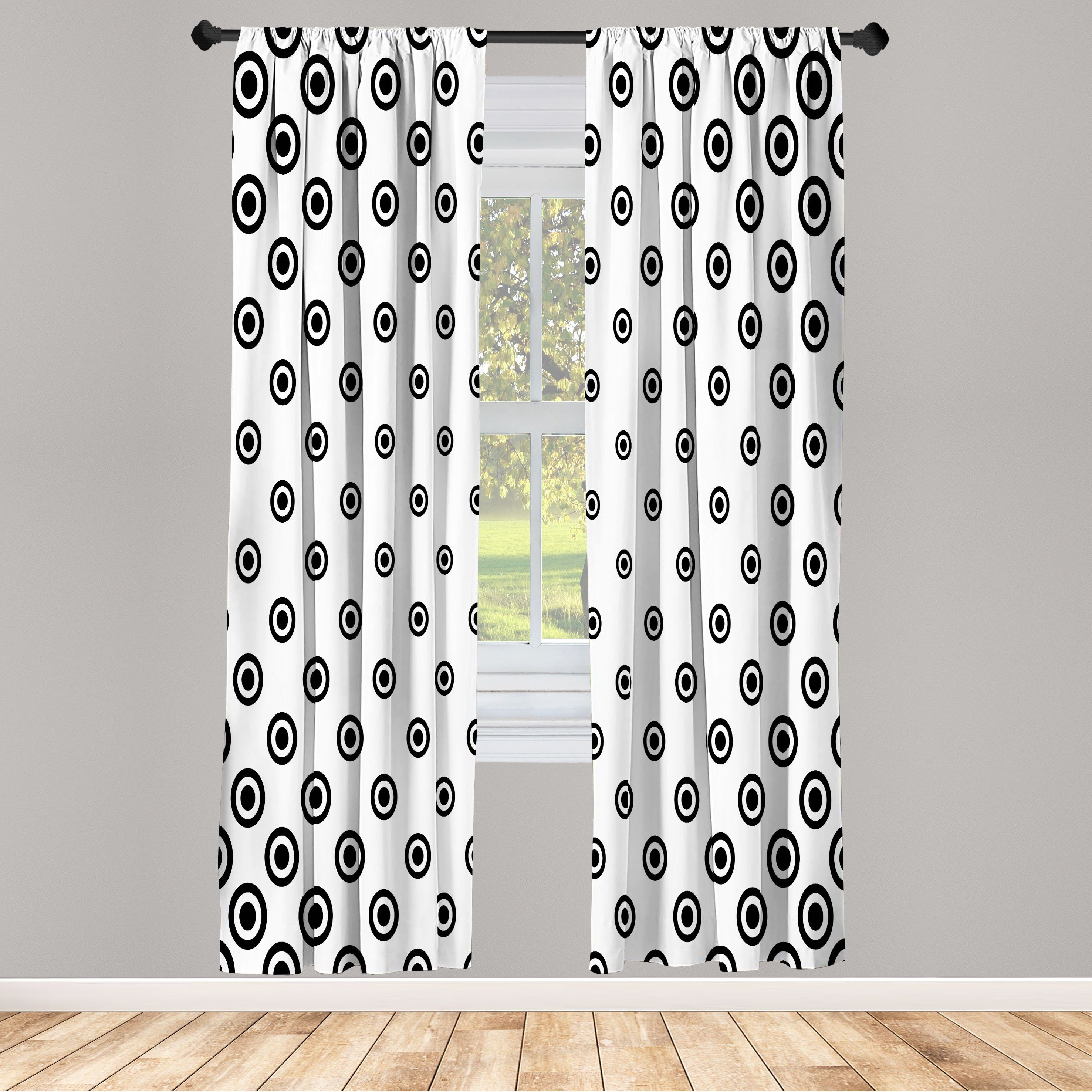Gardine Vorhang für Wohnzimmer Schlafzimmer Dekor, Abakuhaus, Microfaser, Geometrisch Verschiedene Formen