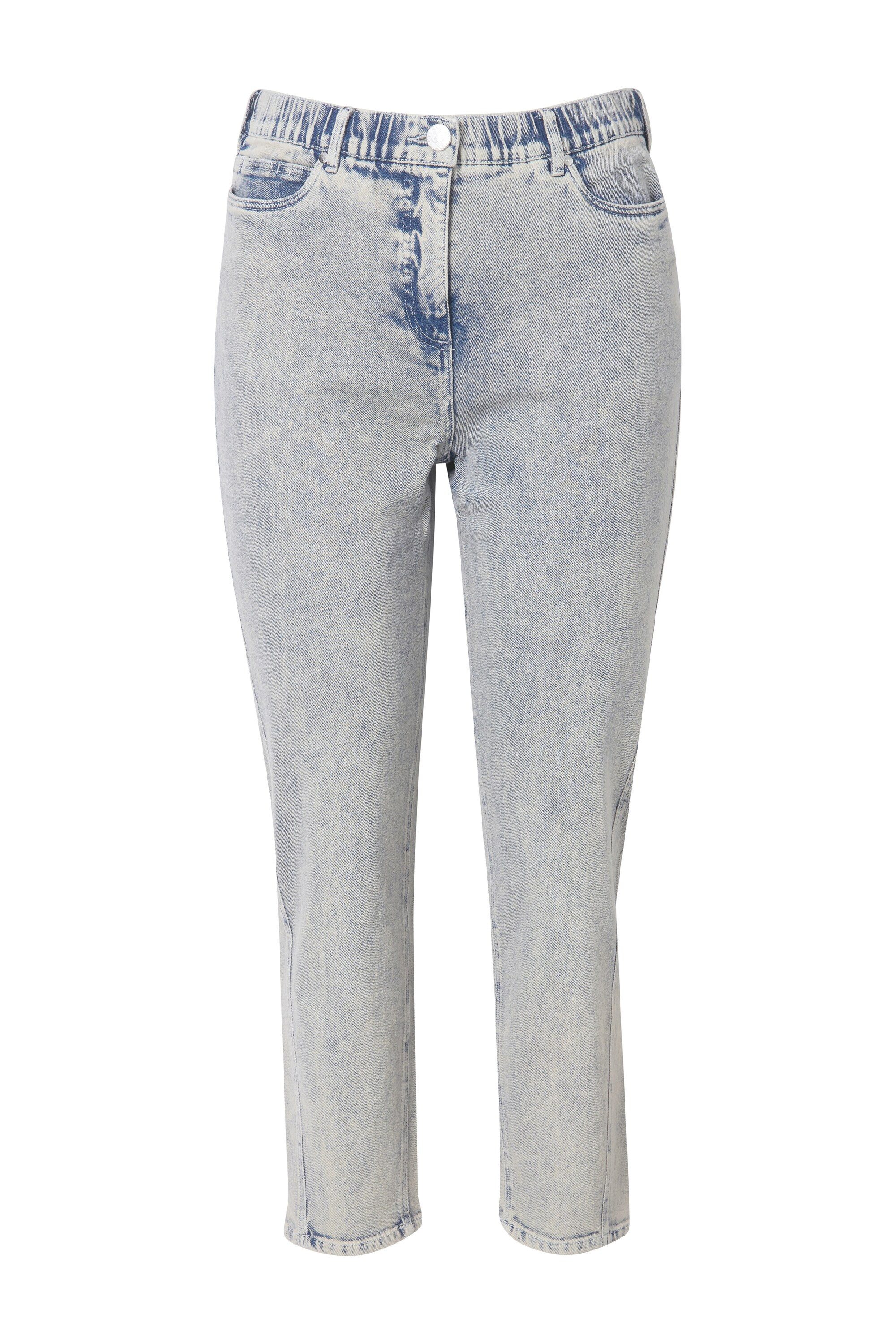 Ulla Popken Regular-fit-Jeans Mom-Jeans konisches Bein Komfortbund