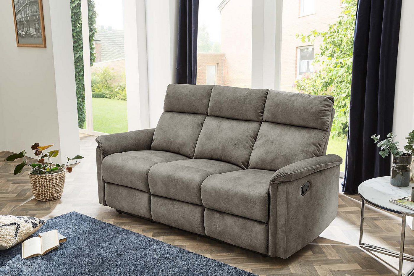 Jockenhöfer Gruppe 3-Sitzer Amrum, B: 180 cm, mit Relax- & Liegefunktion, Taschenfederkern-Polsterung