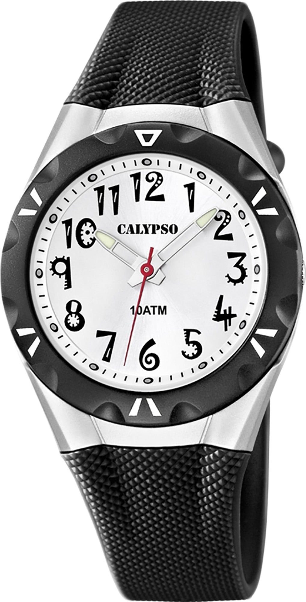 CALYPSO WATCHES Quarzuhr Damen Kunststoffband, Uhr Calypso PURarmband K6064/2 Armbanduhr schwarz, rund, Damen Fashion