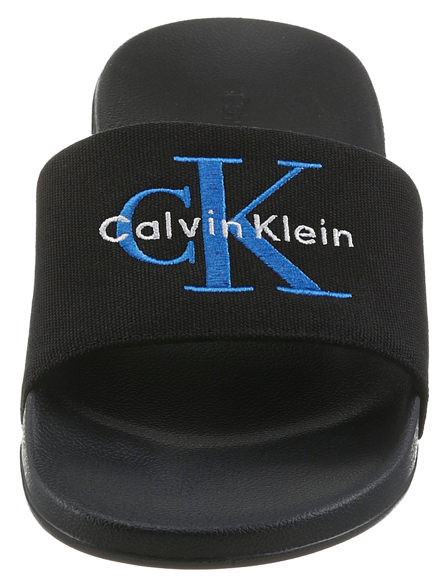 Calvin Klein ESS SLIDE CV Pantolette Strandschuh, Pool Slides, Flat mit Textil-Riemen – Bild 4 von 5