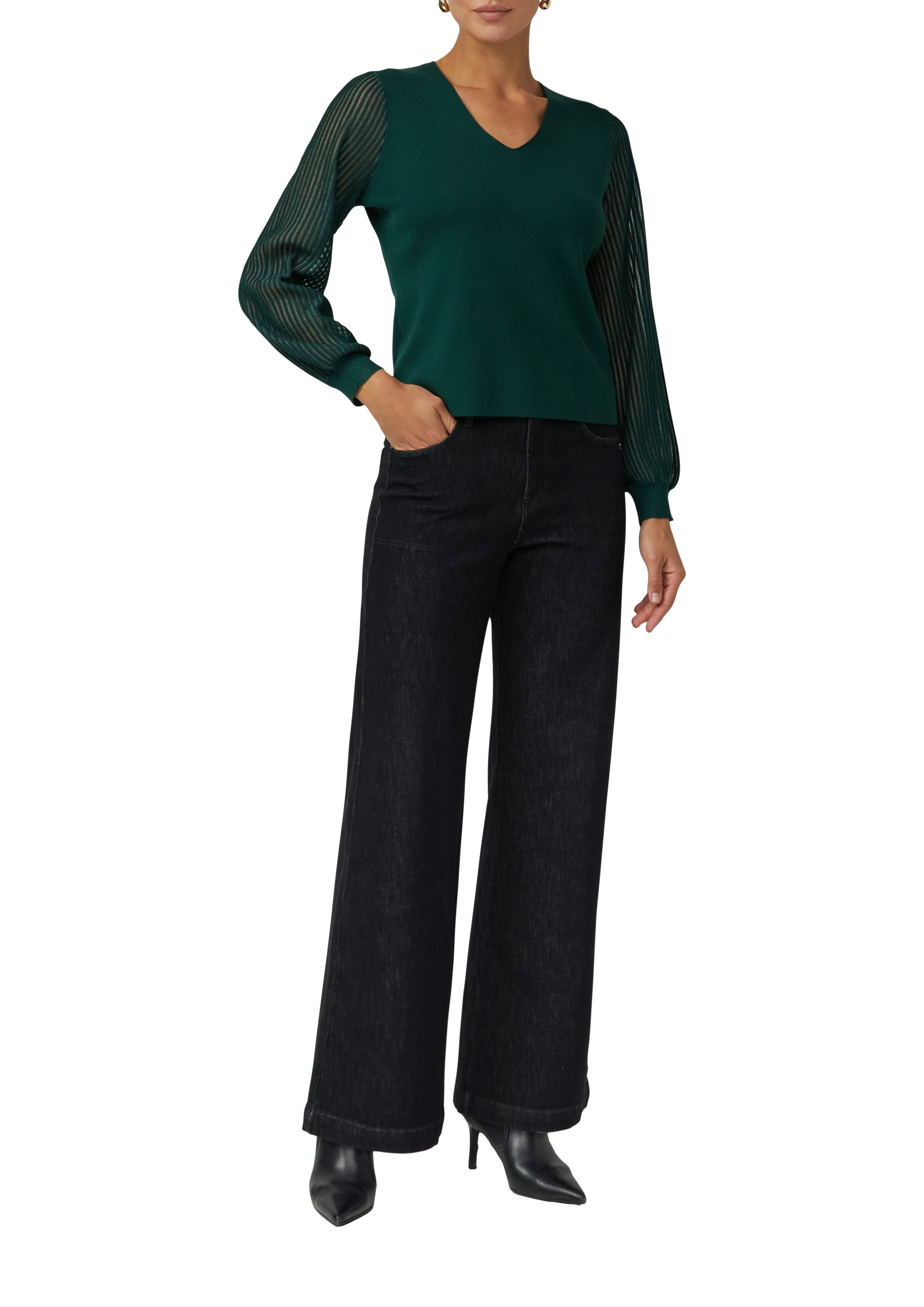 s.Oliver BLACK LABEL Strickpullover mit V-Ausschnitt