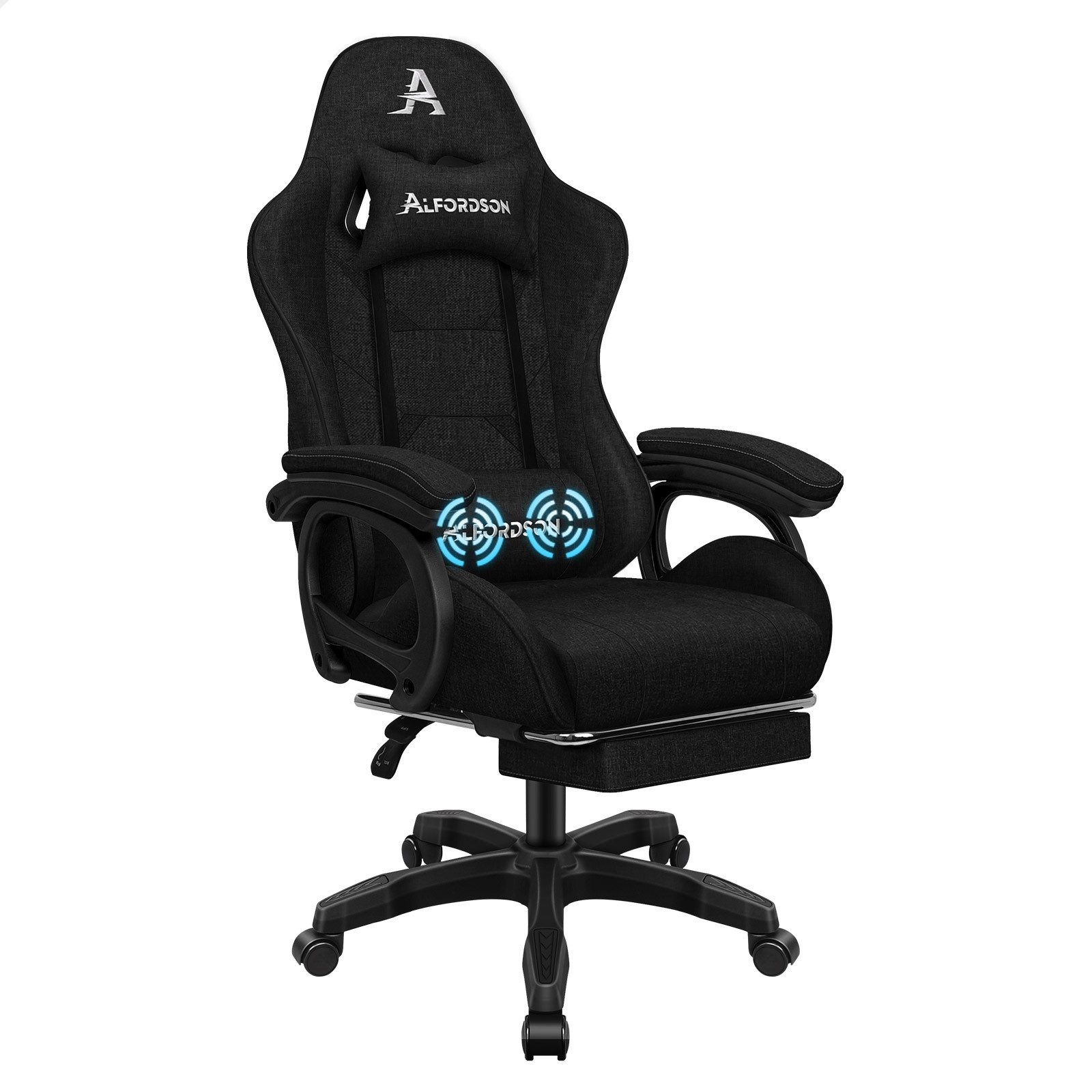 ALFORDSON Gaming-Stuhl mit Massage-Lordosenstütze, ergonomisch, mit Kopfstü günstig online kaufen